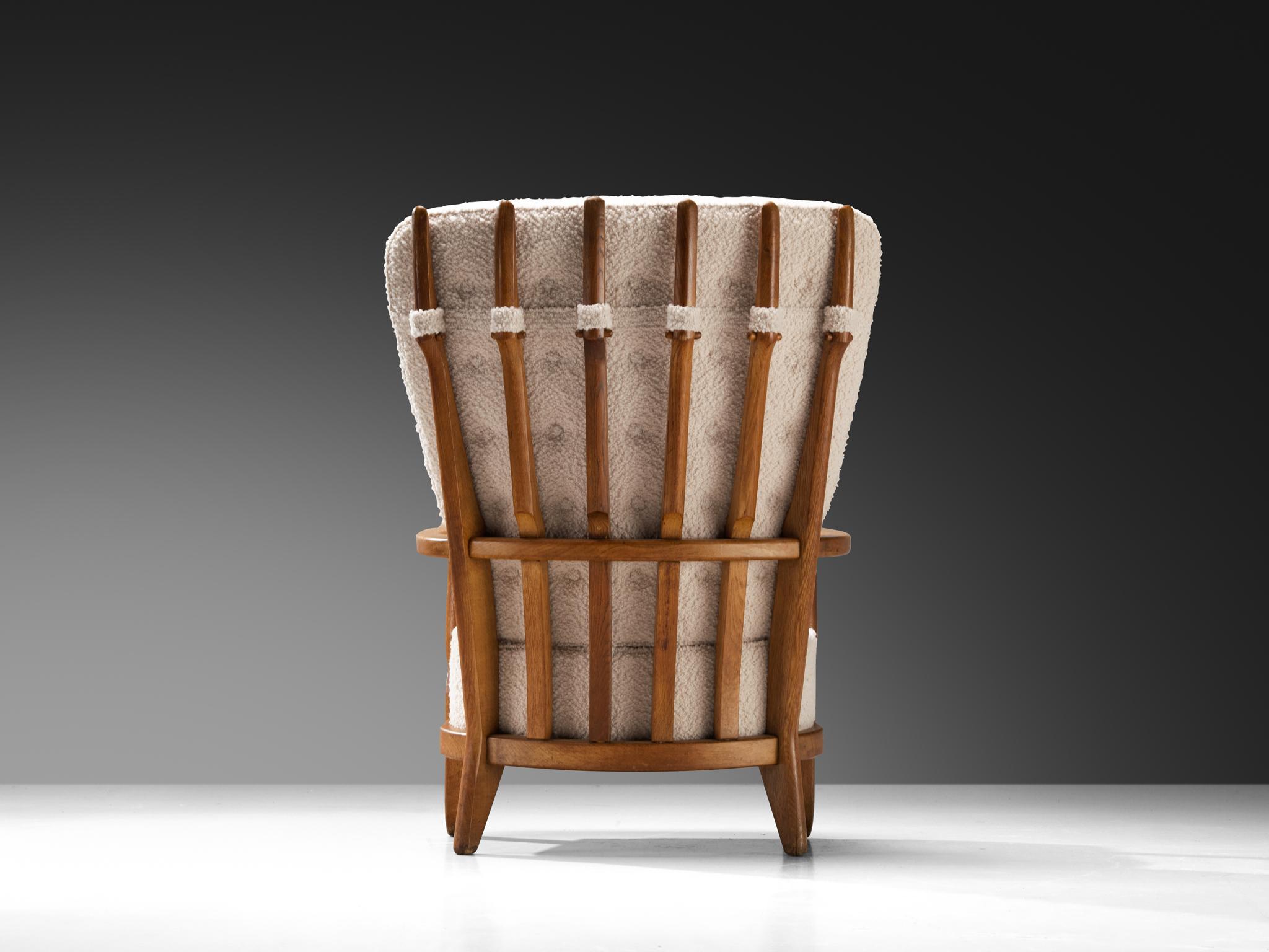 Guillerme & Chambron for Votre Maison 'Grand Repos' Lounge Chairs in Oak For Sale 3