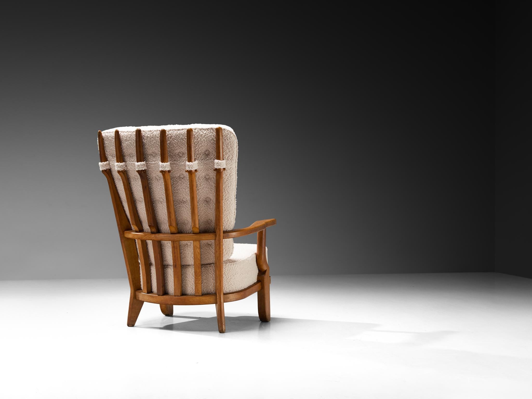 Guillerme & Chambron for Votre Maison 'Grand Repos' Lounge Chairs in Oak For Sale 5