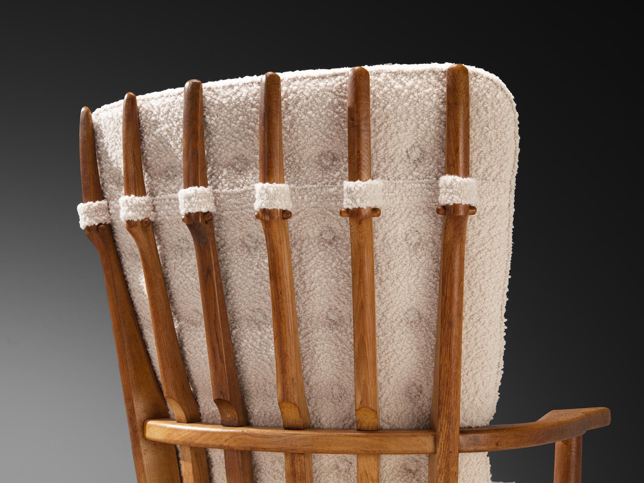 Guillerme & Chambron for Votre Maison 'Grand Repos' Lounge Chairs in Oak For Sale 2