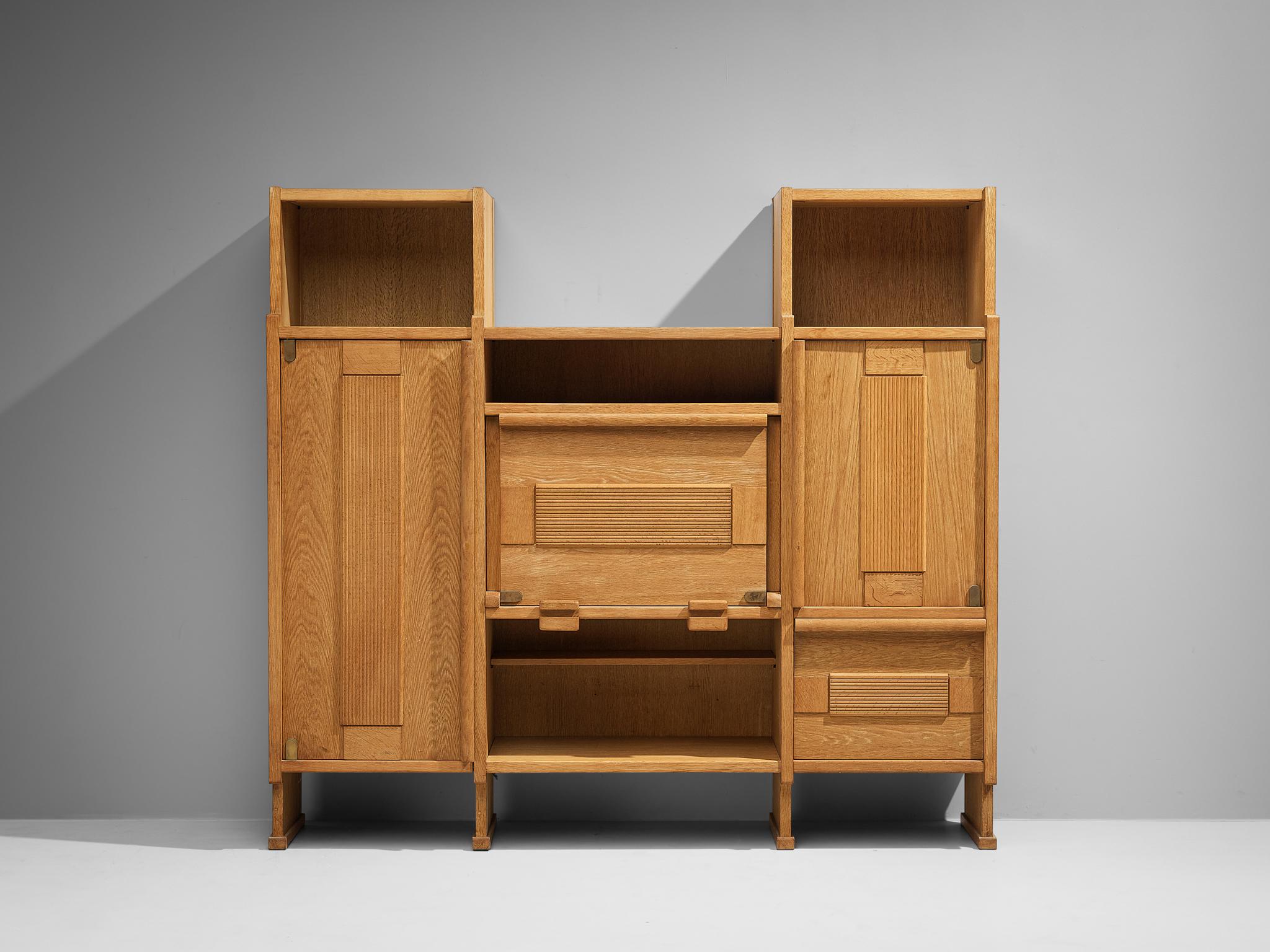 French Guillerme & Chambron for Votre Maison Highboard in Oak
