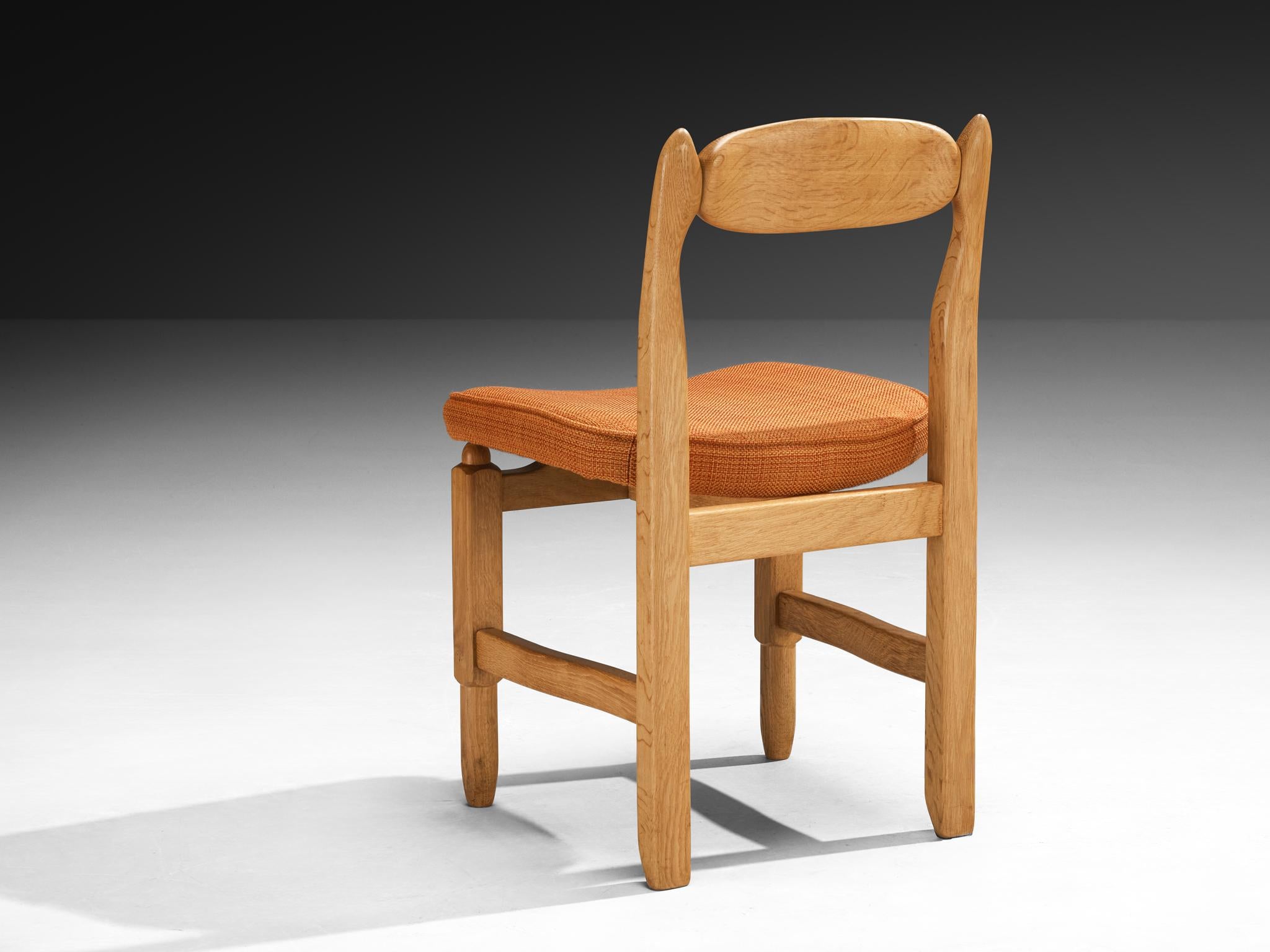 Guillerme & Chambron for Votre Maison 'Lorraine' Chairs in Oak For Sale 3