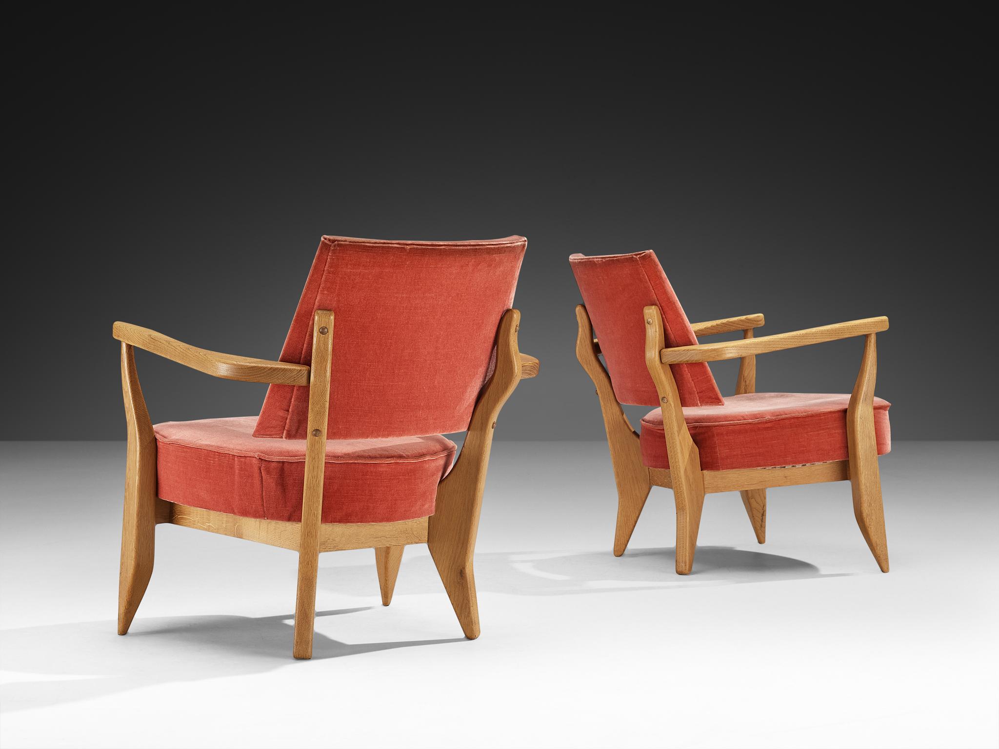 Guillerme & Chambron für Votre Maison 'Mortagne' Lounge-Stühle (Mitte des 20. Jahrhunderts) im Angebot