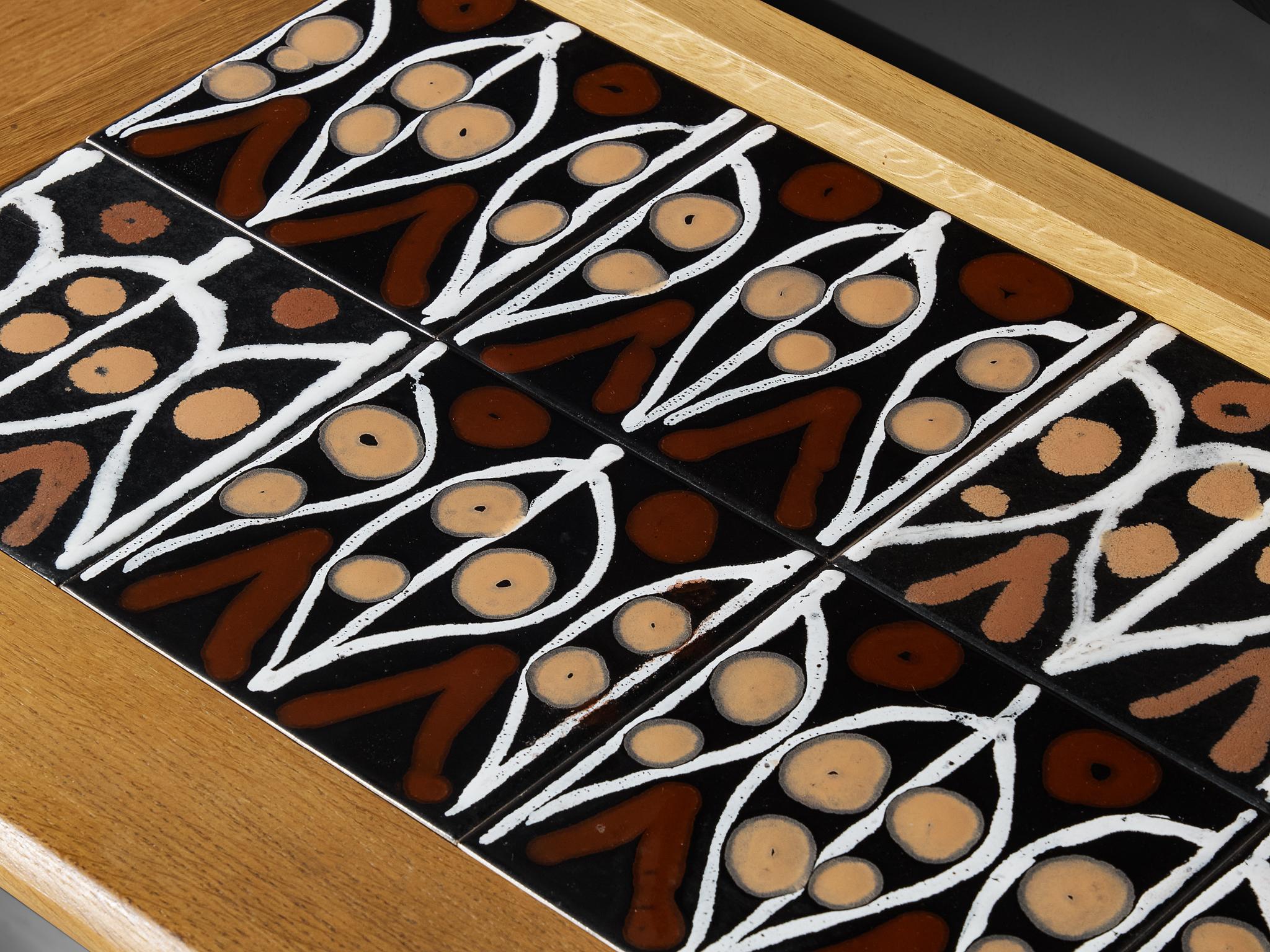 Mid-Century Modern Guillerme & Chambron for Votre Maison Oak Vanity Table en vente