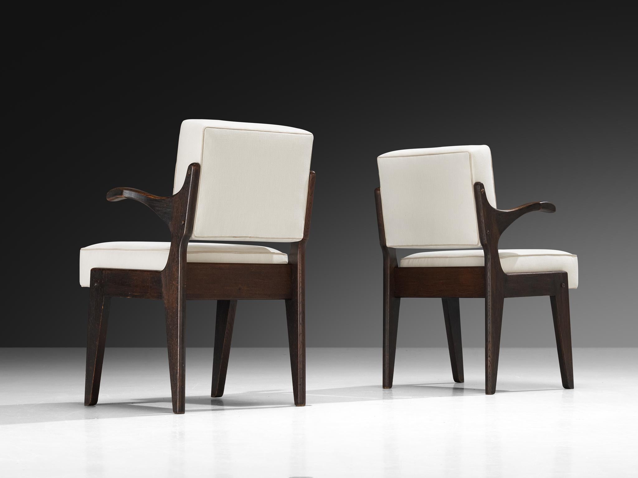 Mid-Century moderno Guillerme & Chambron per Votre Maison Coppia di poltrone 