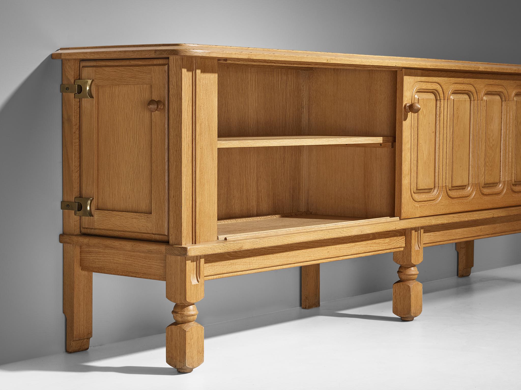 Mid-20th Century Guillerme & Chambron for Votre Maison Sideboard in Oak 