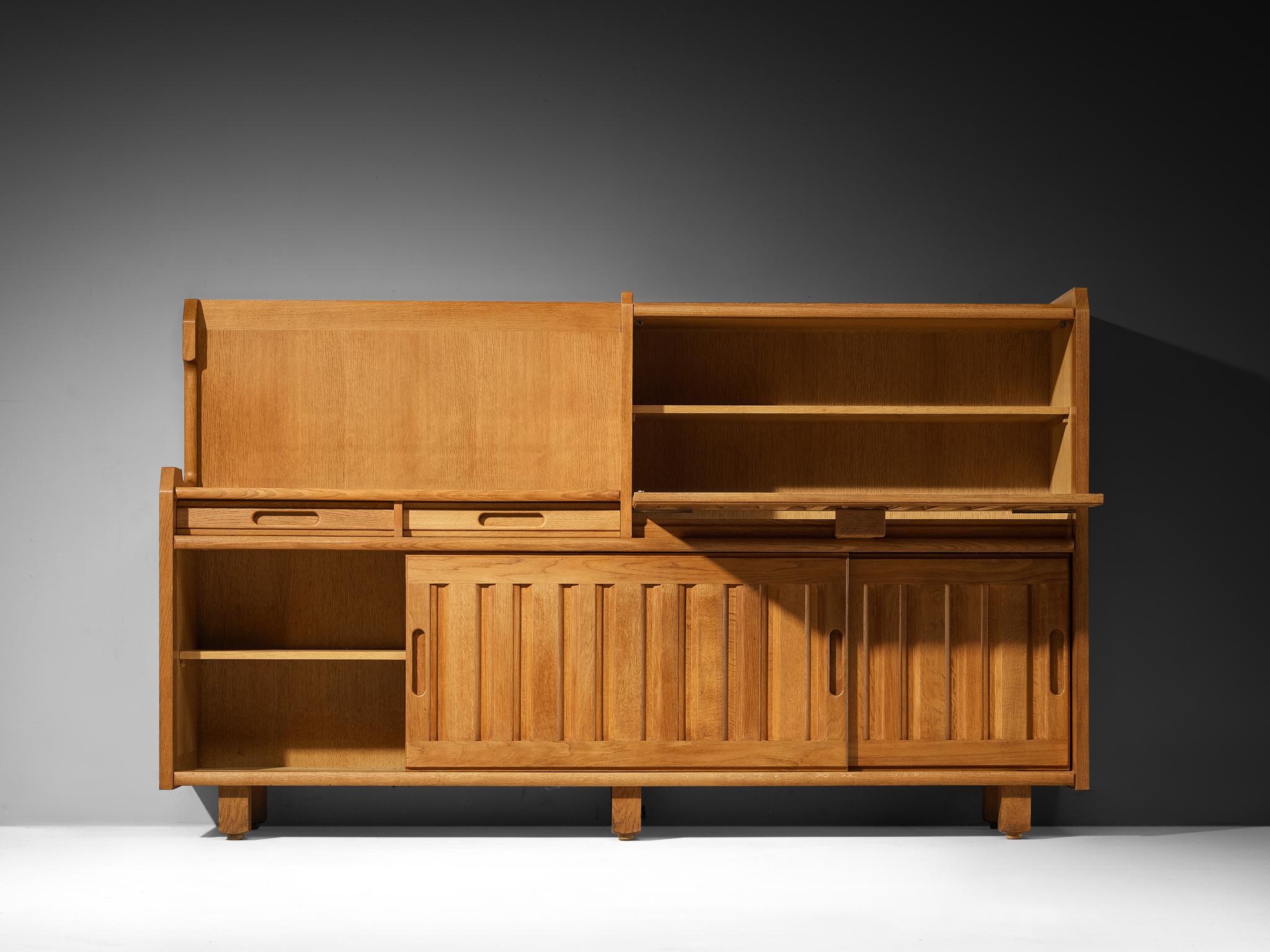 Quercia Credenza Guillerme & Chambron per Votre Maison in Oak con intarsio di piastrelle in vendita