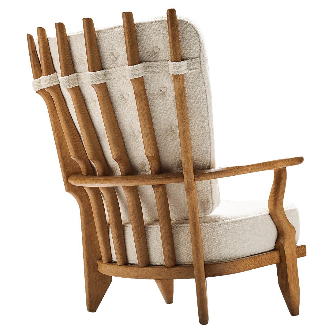 Guillerme & Chambron 'Grand Repos' Lounge Chair  For Sale