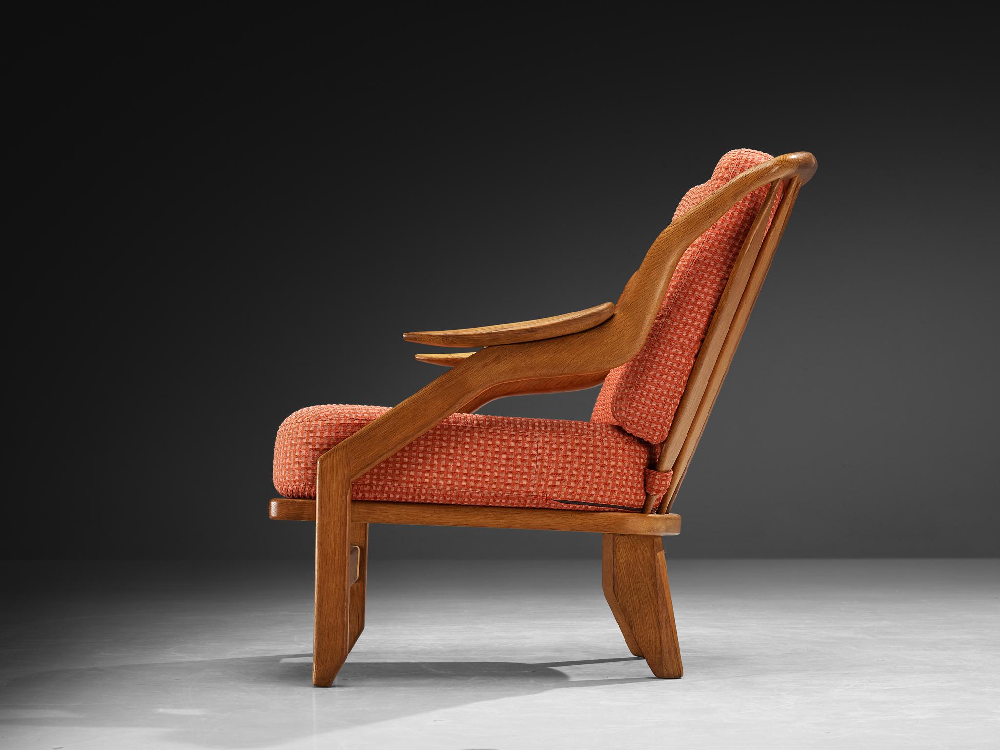 Guillerme & Chambron: Loungesessel „Gregoire“ aus massiver Eiche (Französisch) im Angebot