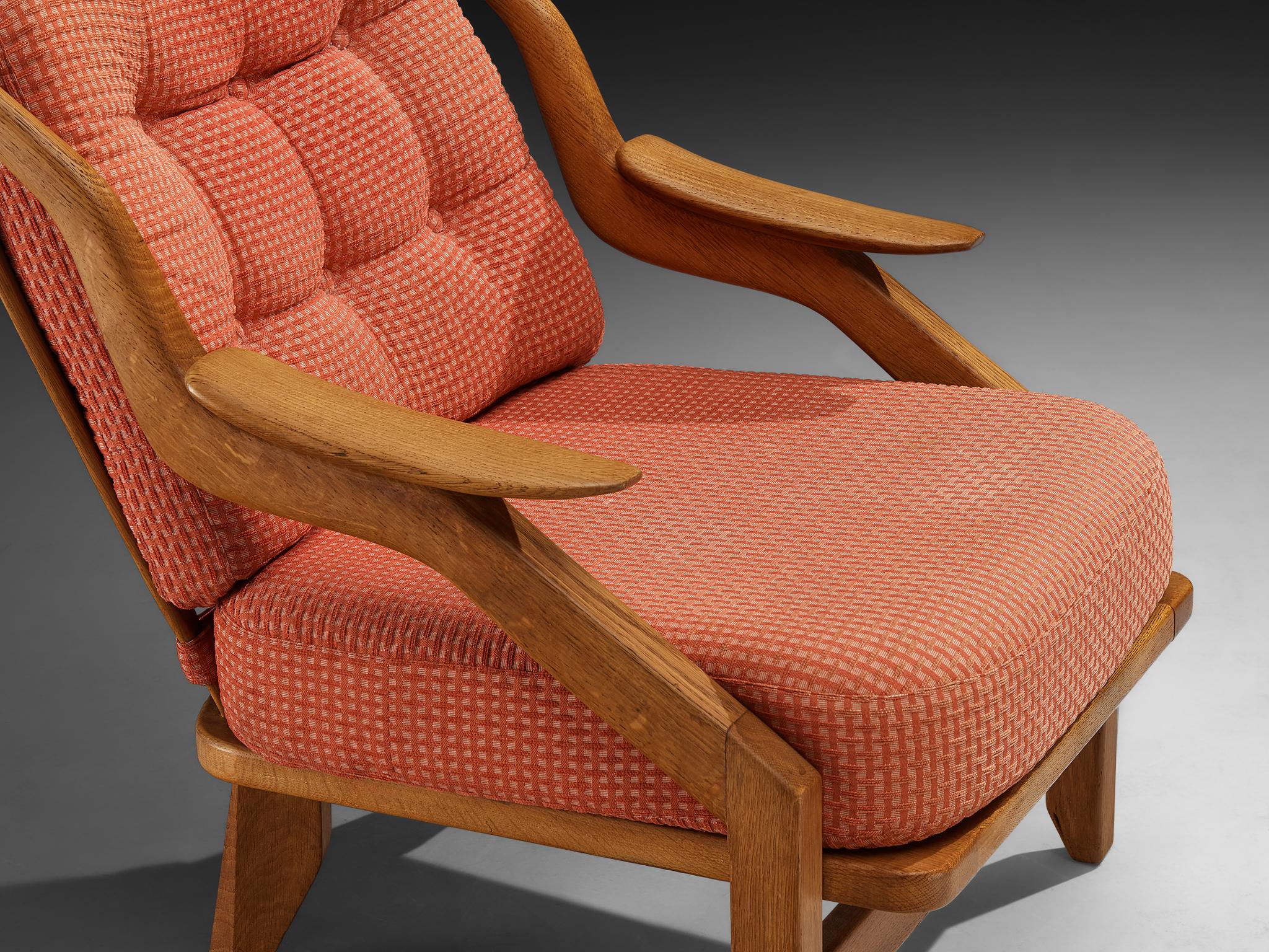 Guillerme & Chambron: Loungesessel „Gregoire“ aus massiver Eiche im Angebot 1