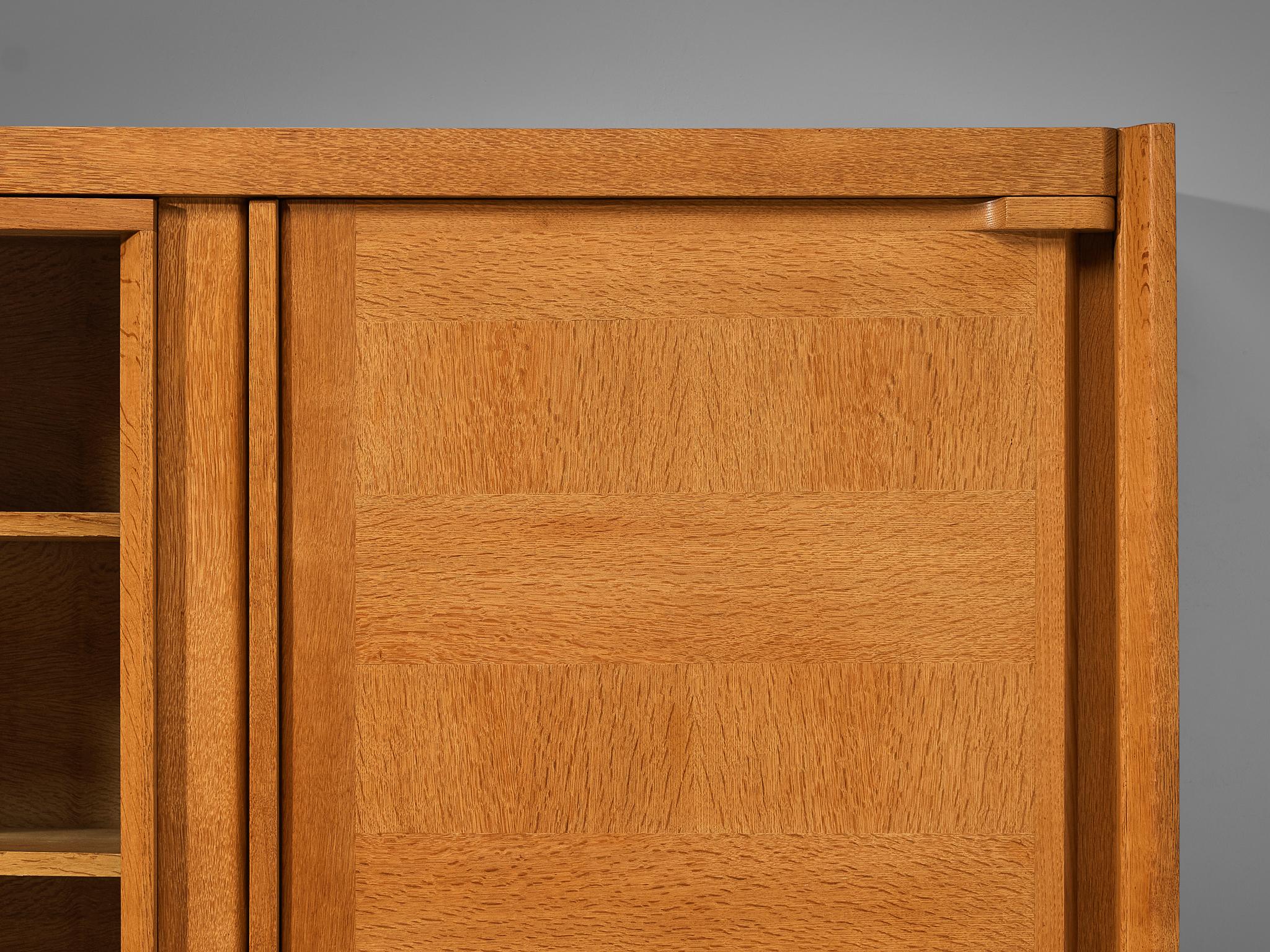 Guillerme & Chambron Highboard in Oak with Ceramic Handles  For Sale 4