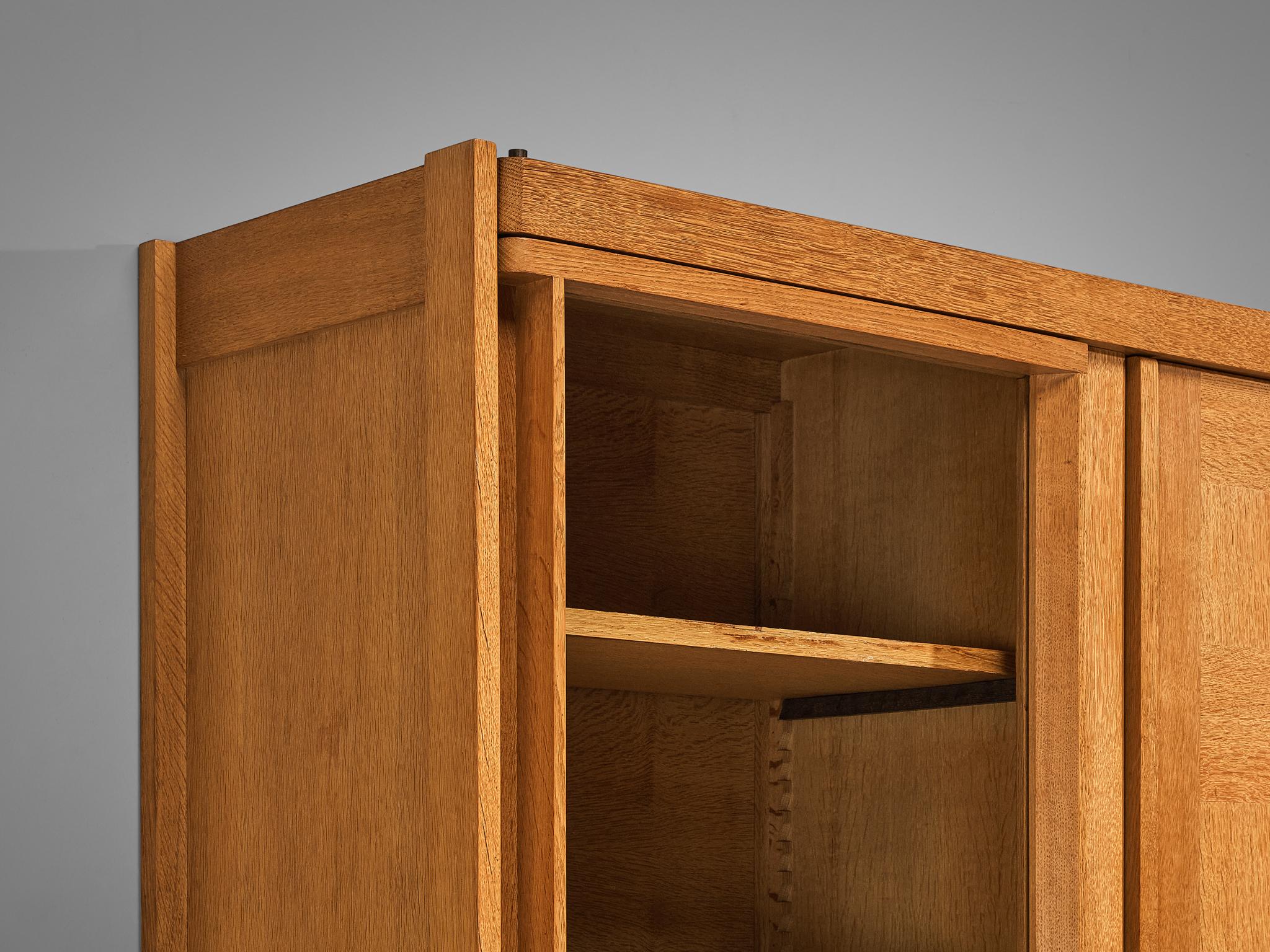 Guillerme & Chambron Highboard in Oak with Ceramic Handles  For Sale 5