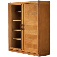 Guillerme & Chambron Highboard in Oak with Ceramic Handles