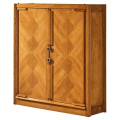 Guillerme & Chambron Highboard in Oak with Ceramic Handles