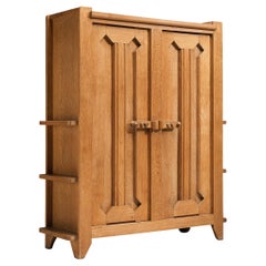 Guillerme & Chambron Highboard with Graphical Doors in Oak 