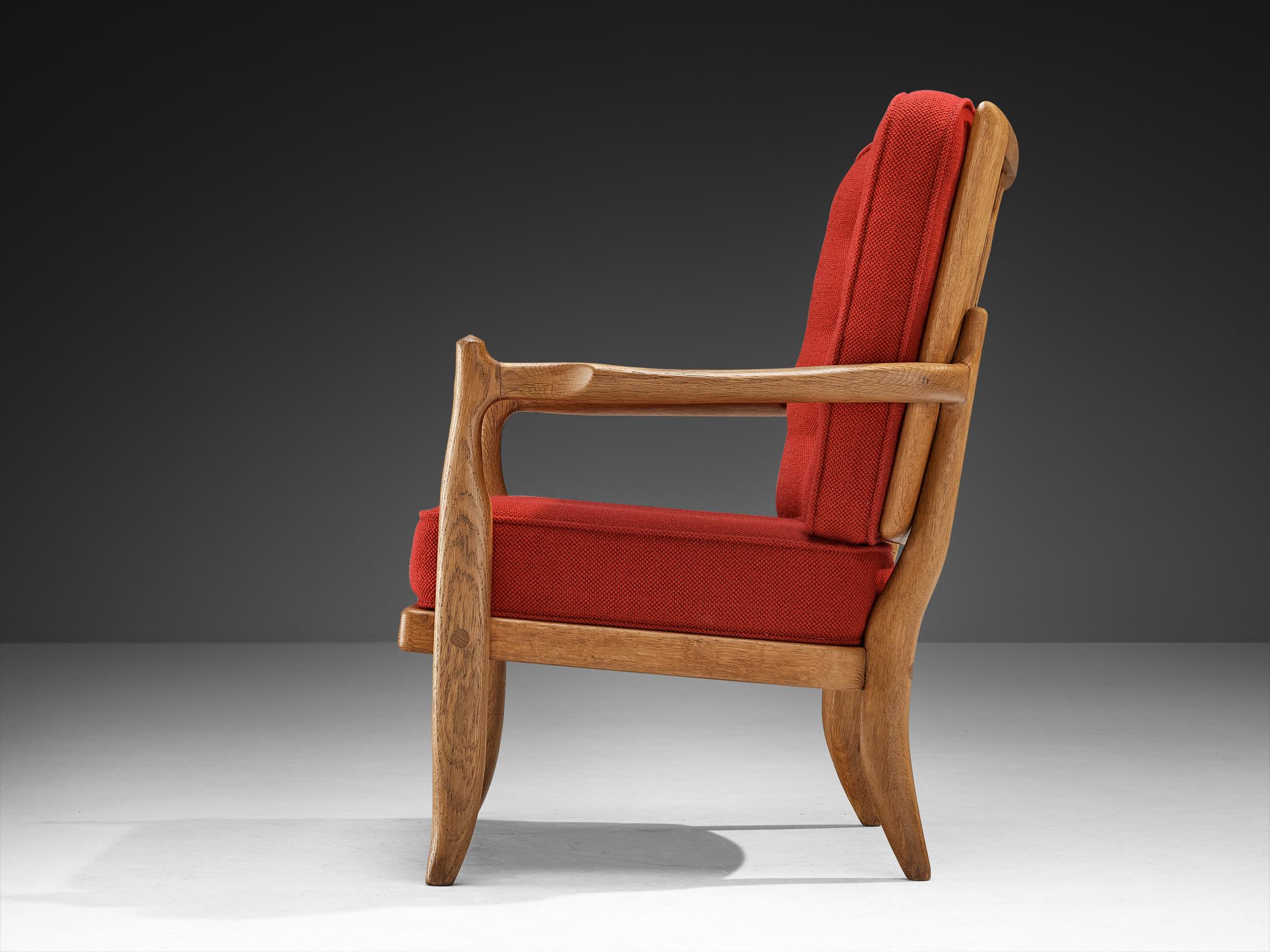 Metà XX secolo Sedia da salotto 'Jose' di Guillerme & Chambron in Oak in vendita