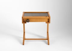 Guillerme & Chambron, Josette, Oak & Ceramic Side Table France C 1960