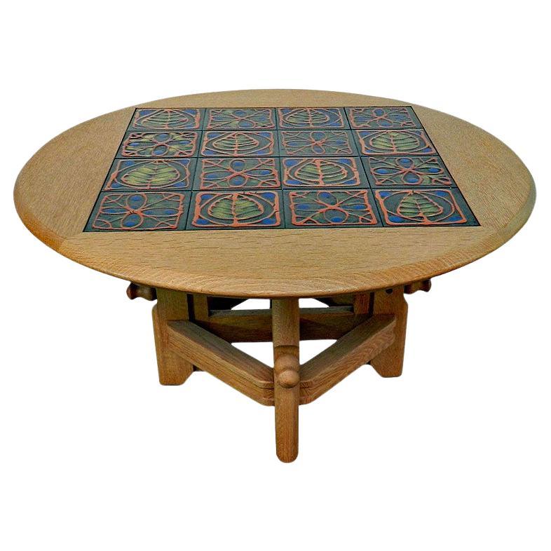 Guillerme & Chambron "Ladislas" Oak and Ceramic Adjustable Table, Votre Maison