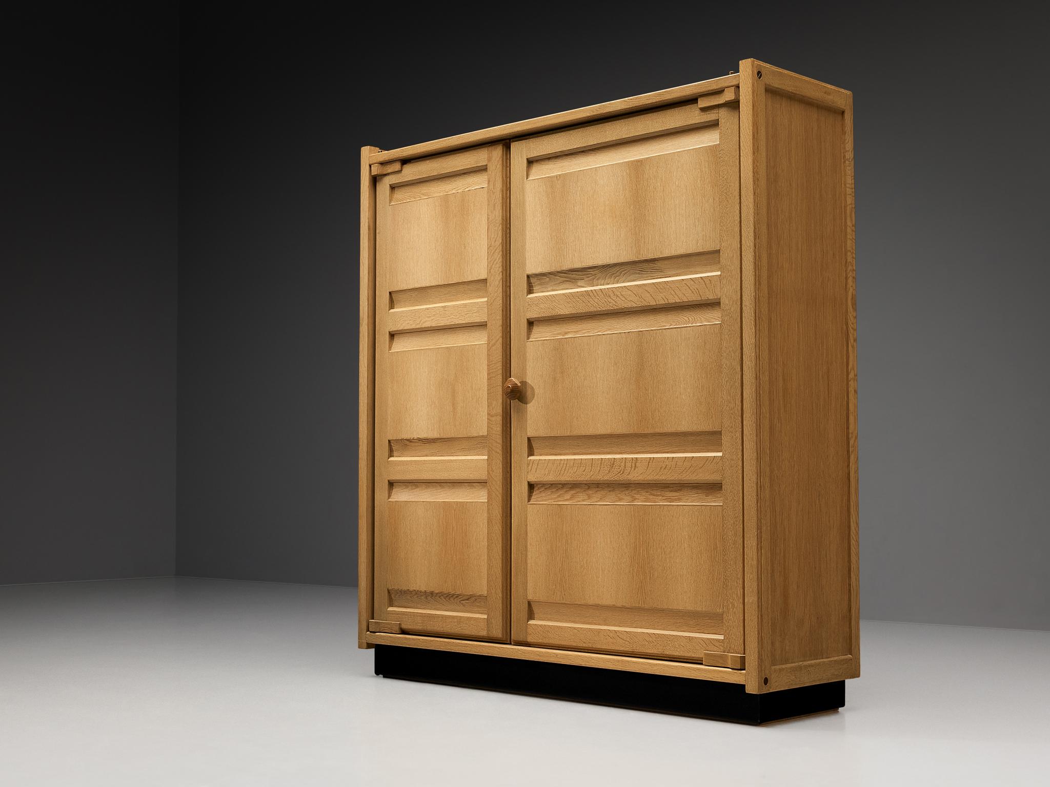 Guillerme & Chambron Large Cabinet in Oak  For Sale 2
