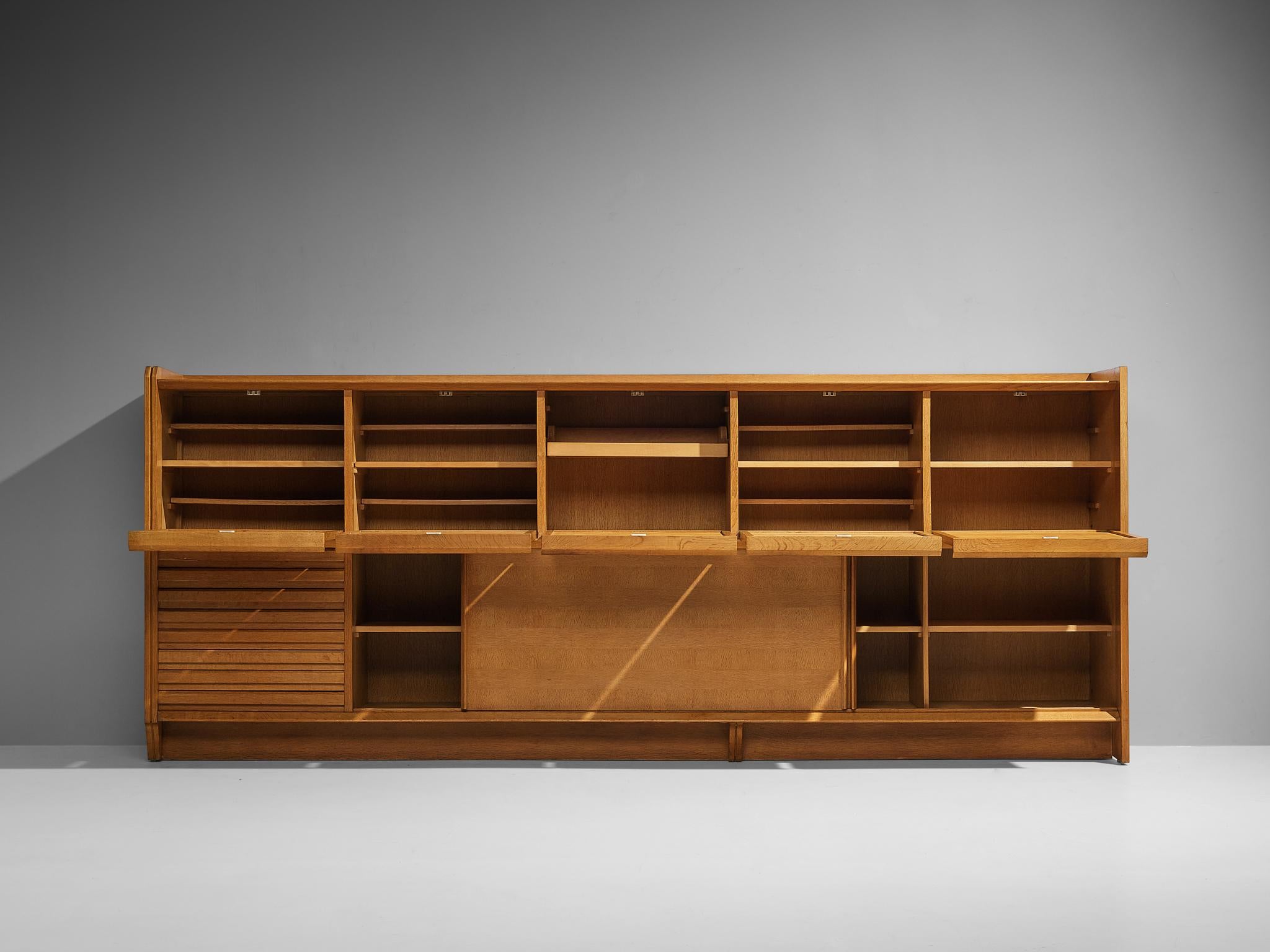 Guillerme & Chambron Large Sideboard in Oak For Sale 3