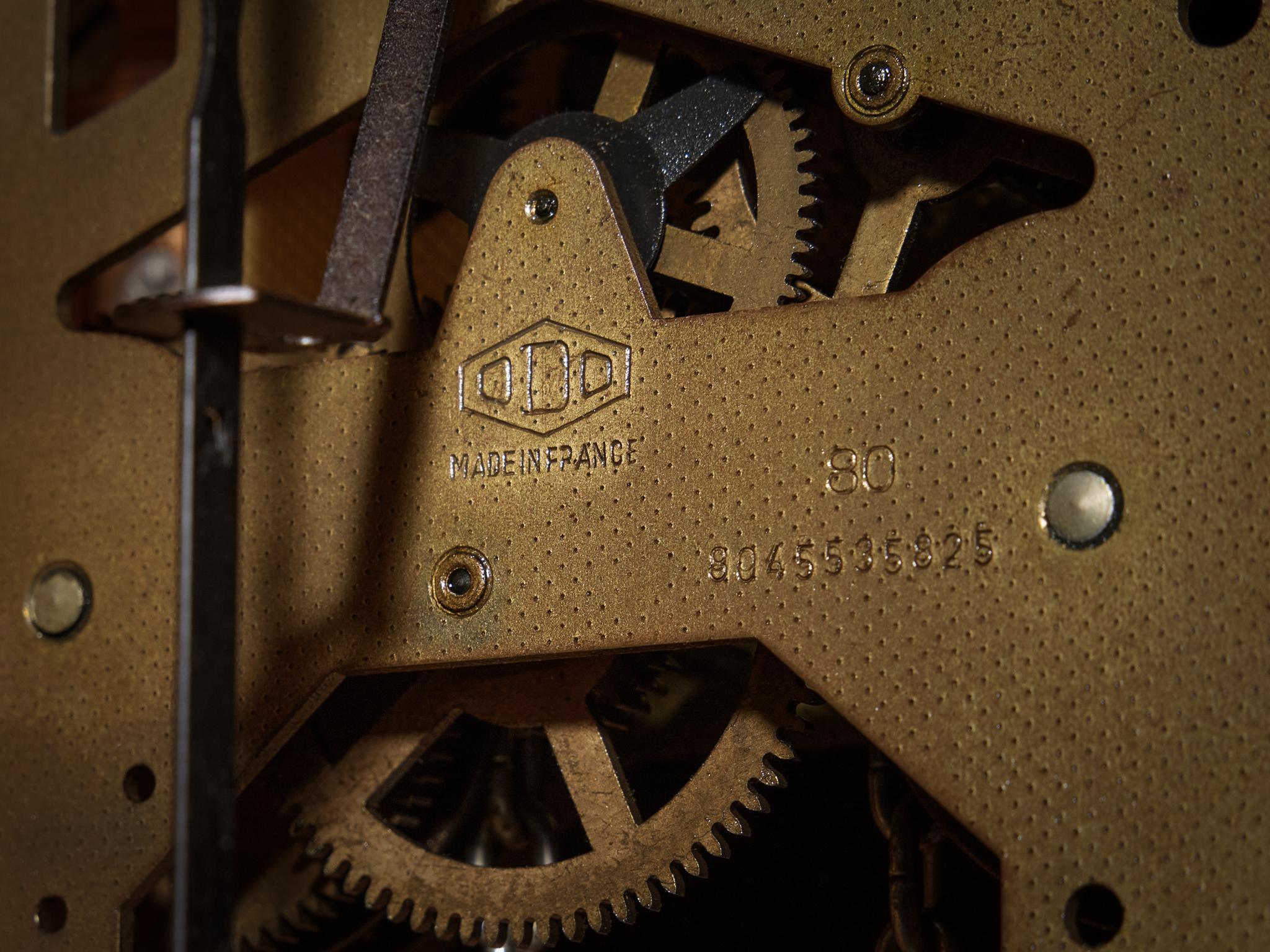 Guillerme & Chambron Longcase Clock in Oak with Brass Accents For Sale 6