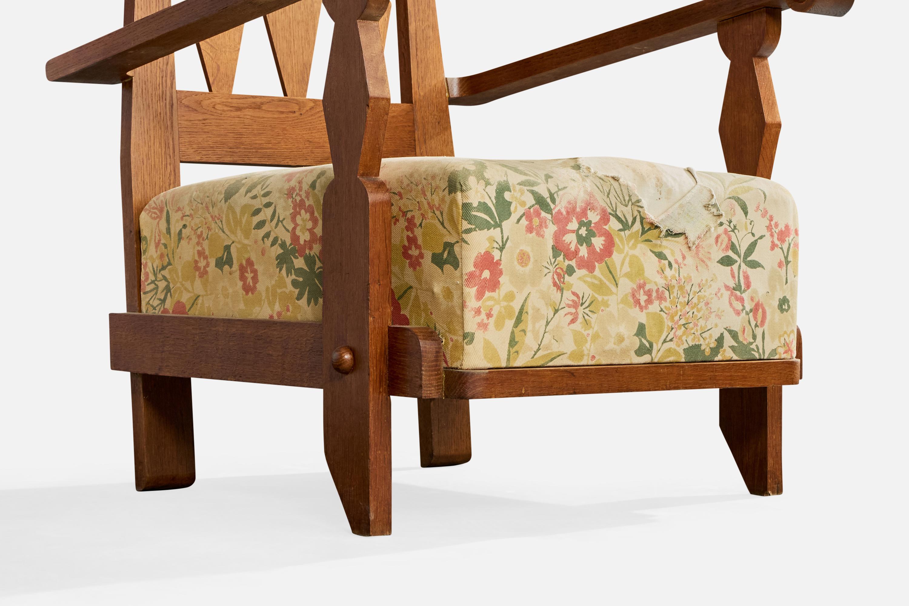 Guillerme & Chambron, Sedia da salotto, Fabrice, Oak, Francia, 1960 in vendita 5