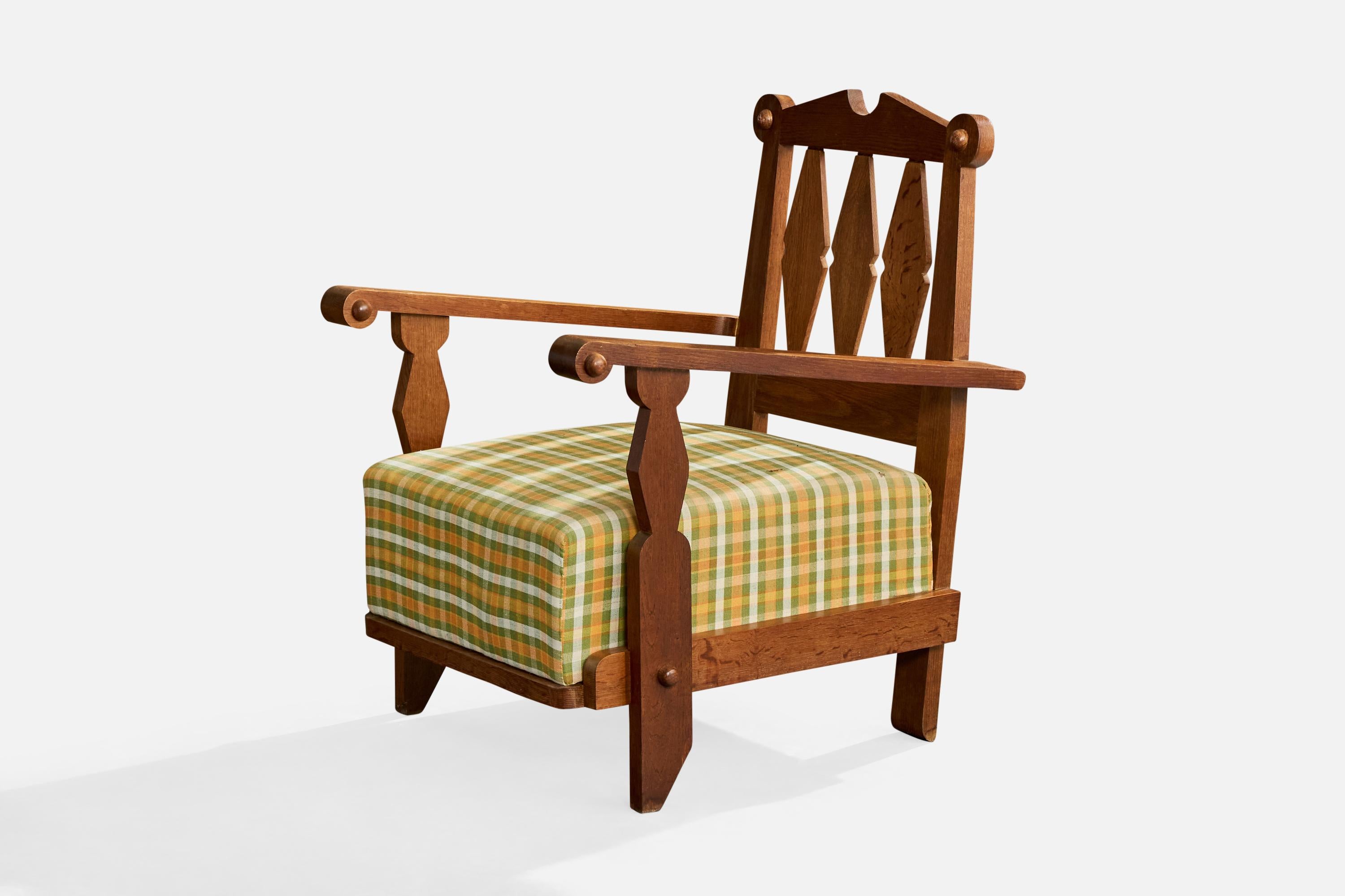 Guillerme & Chambron, Silla de salón, Tela, Roble, Francia, 1960 Francés en venta