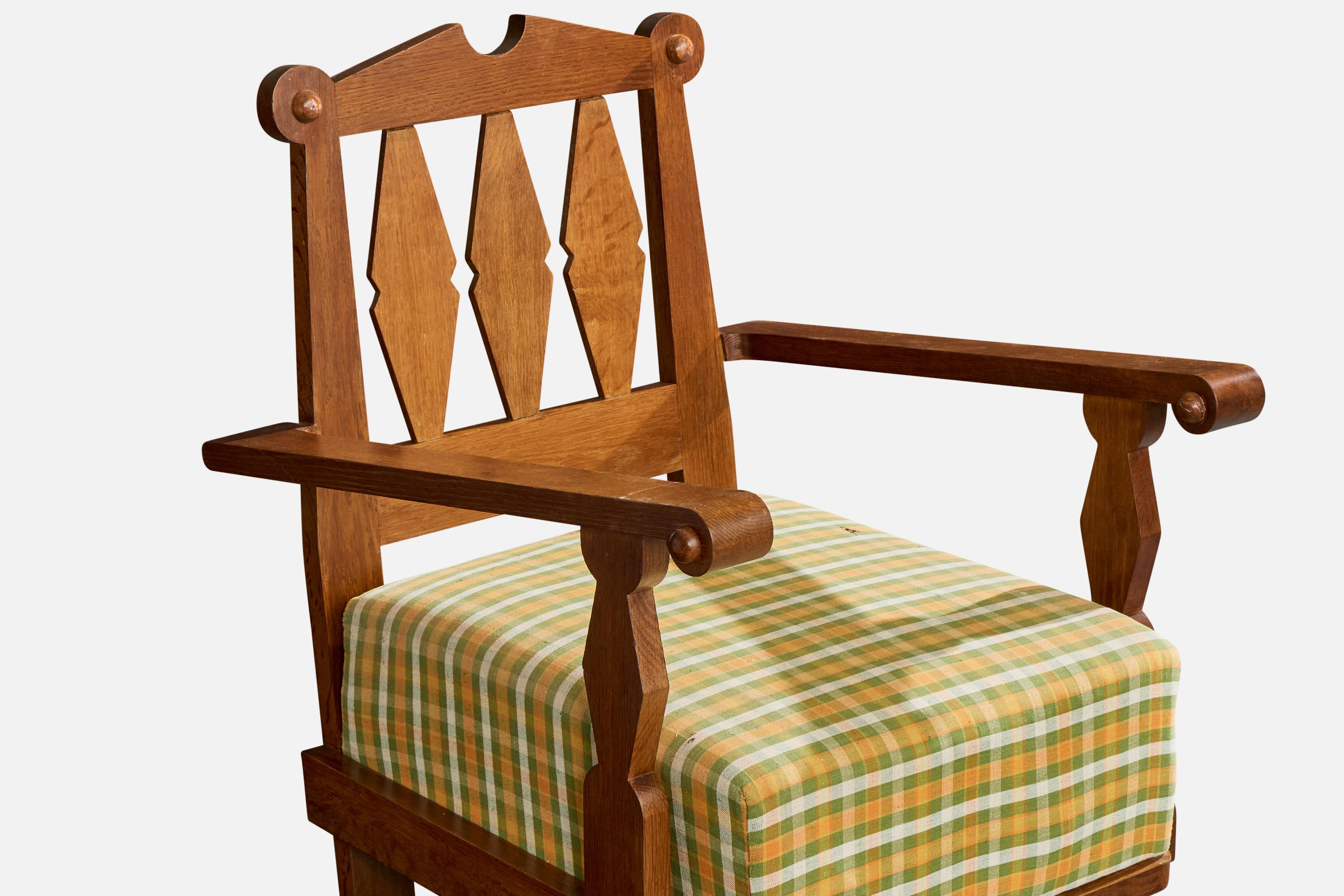 Guillerme & Chambron, Silla de salón, Tela, Roble, Francia, 1960 mediados del siglo XX en venta