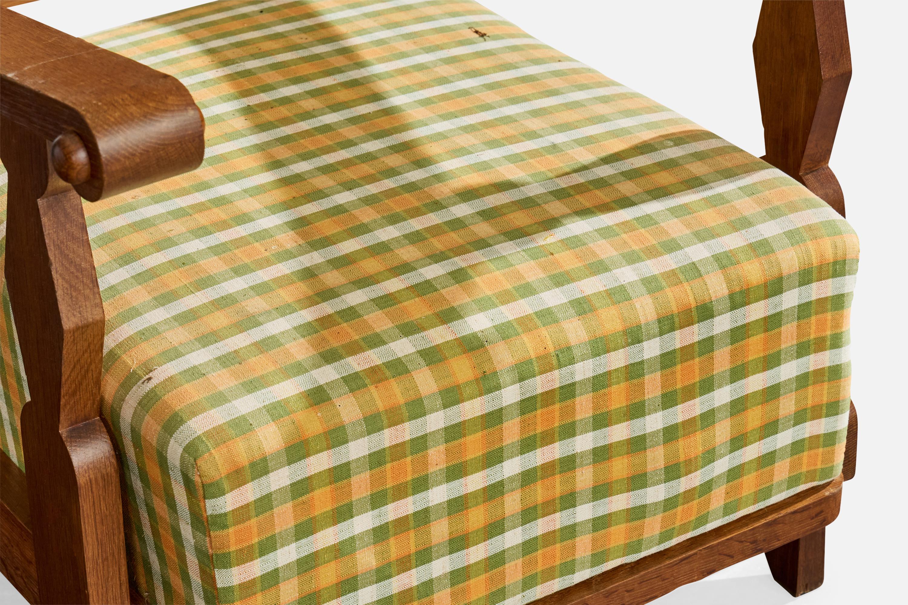 Guillerme & Chambron, Silla de salón, Tela, Roble, Francia, 1960 en venta 3