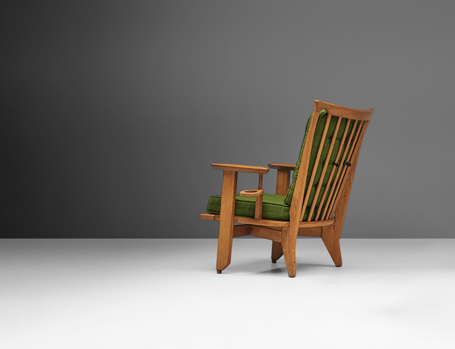 Tessuto Sedia da salotto Guillerme & Chambron in Oak e tappezzeria Greene & Greene