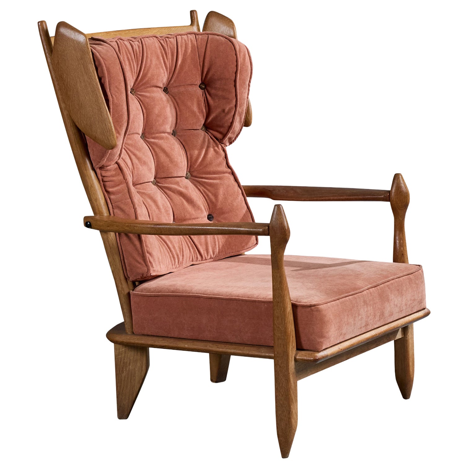 Guillerme & Chambron, Sedia da salotto, Oak, Fabrice, Francia, anni '60