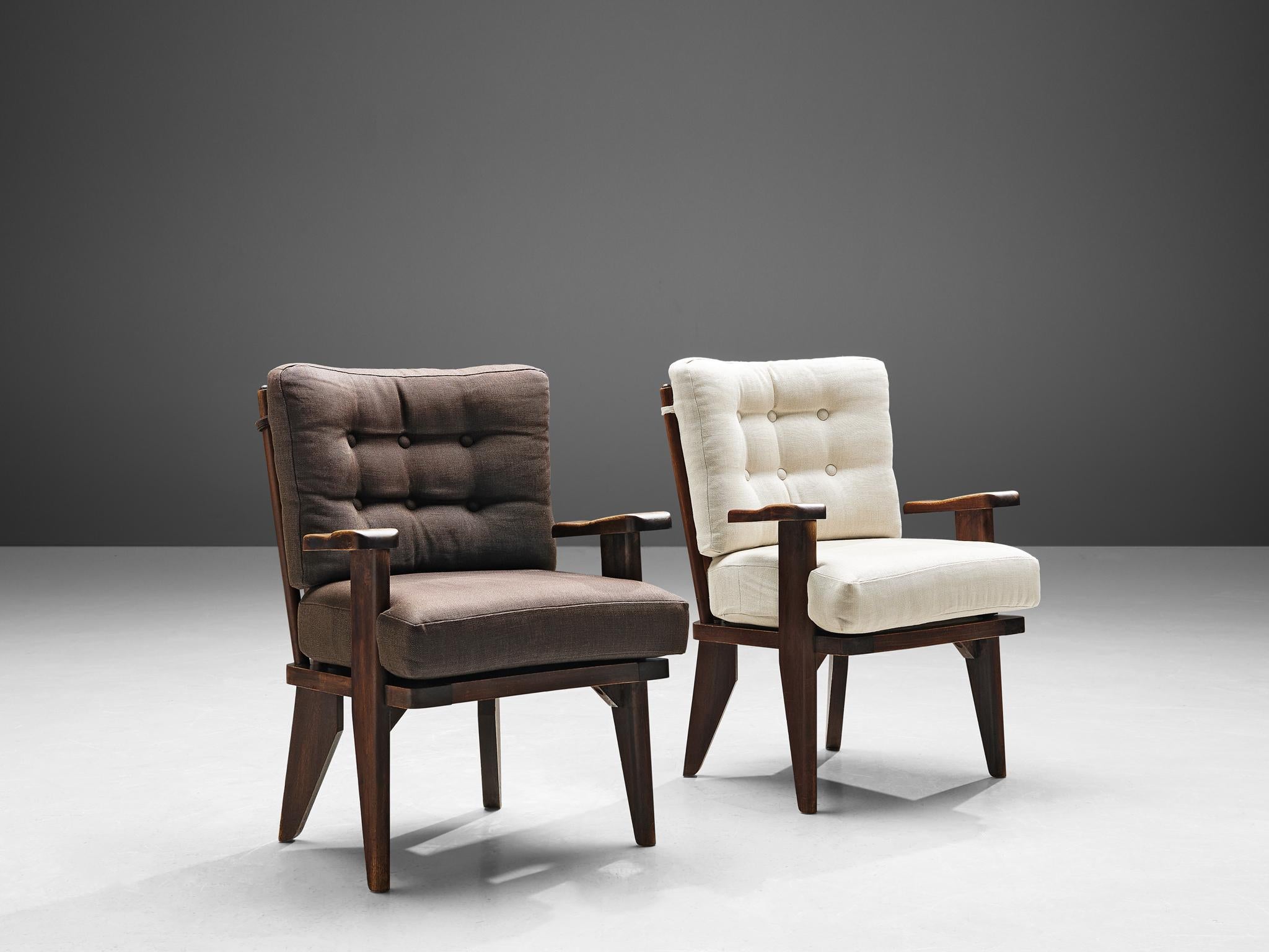 Mid-Century Modern Guillerme and Chambron Lounge Chairs