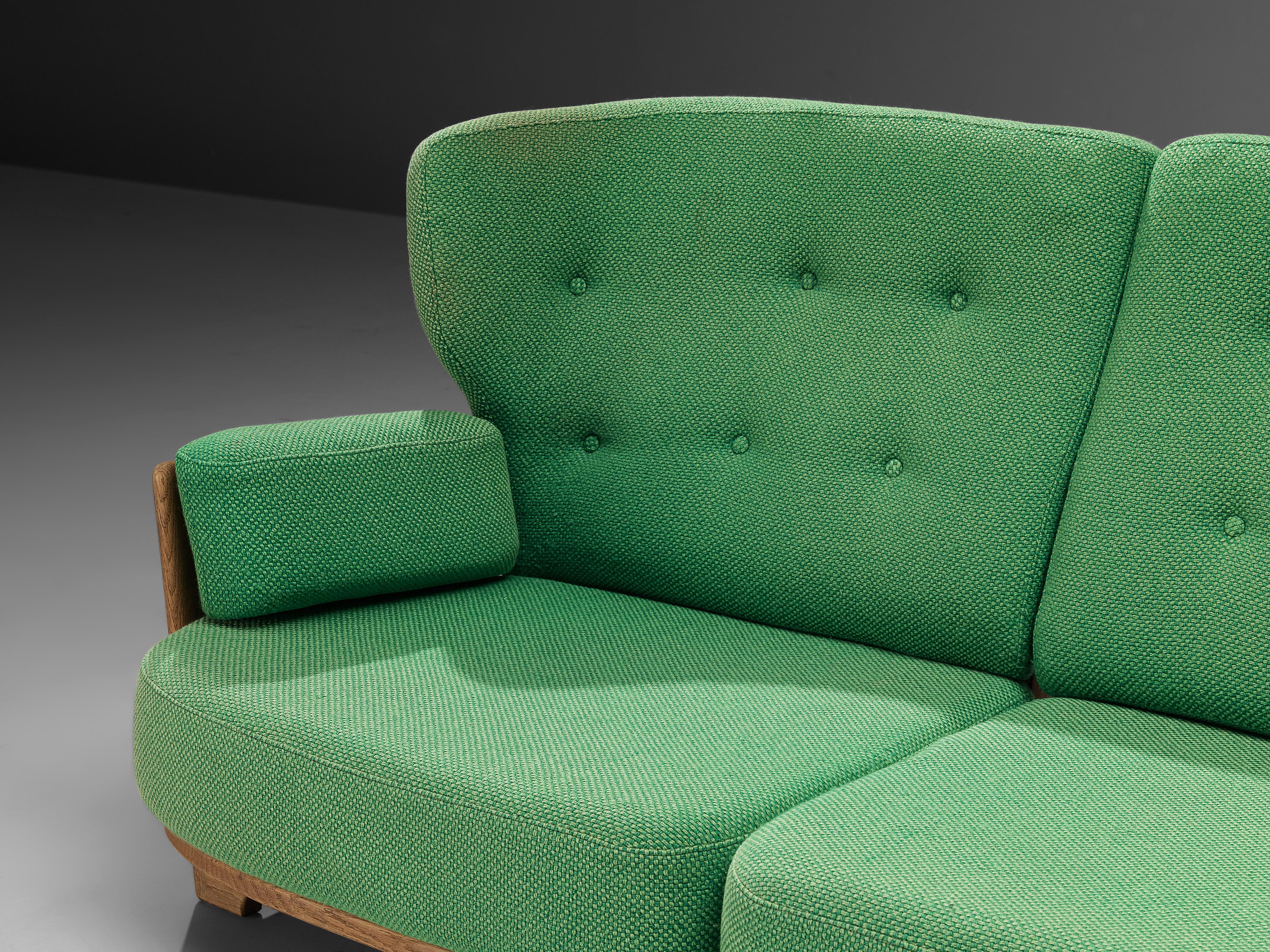 Guillerme & Chambron Lounge Set Model 'Denis' in Solid Oak 1