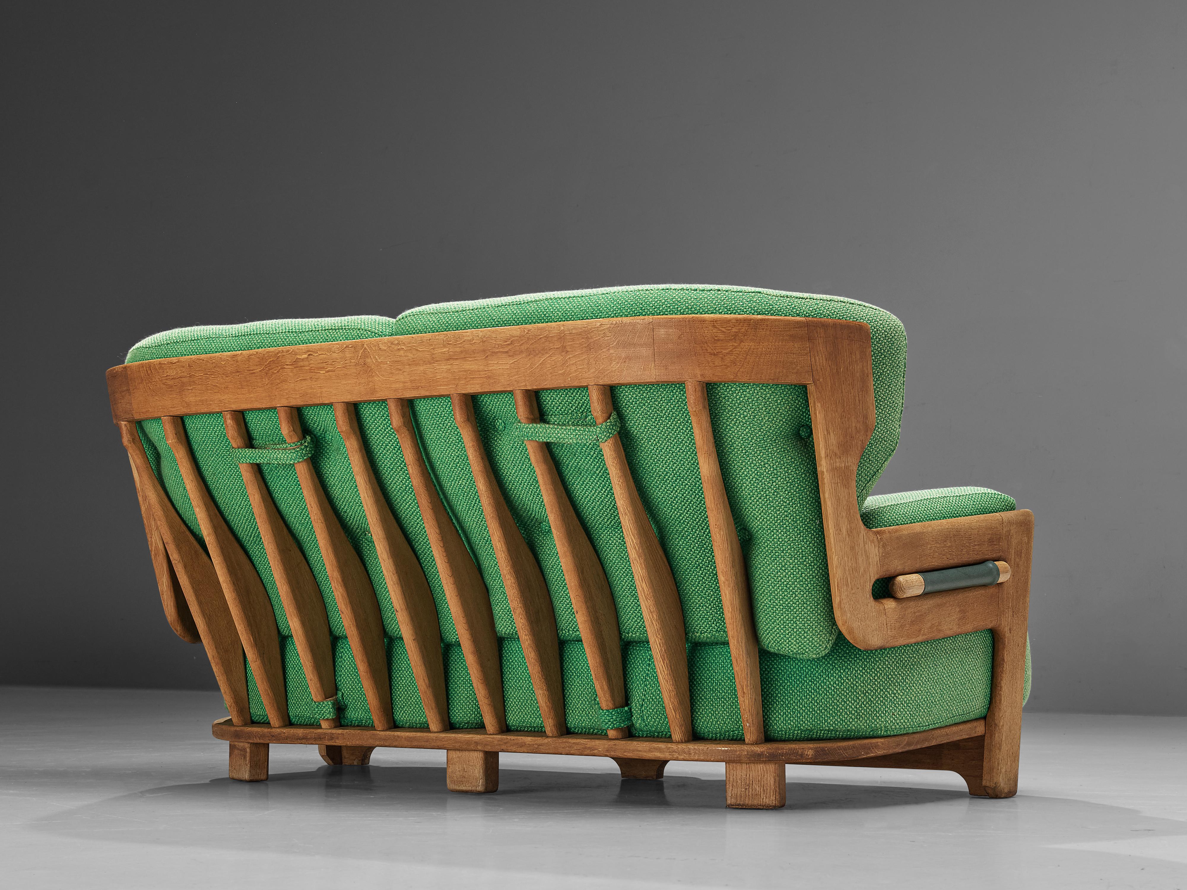 Guillerme & Chambron Lounge Set Model 'Denis' in Solid Oak 2