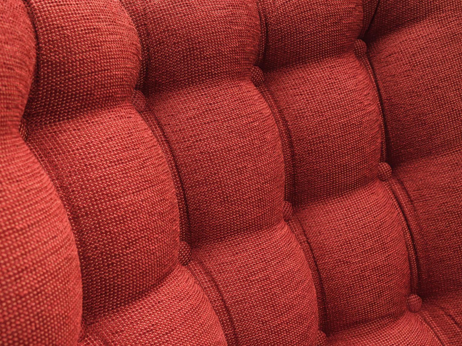 Guillerme & Chambron Loveseat in Red Fabric 3