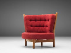 Guillerme & Chambron Loveseat in Red Upholstery