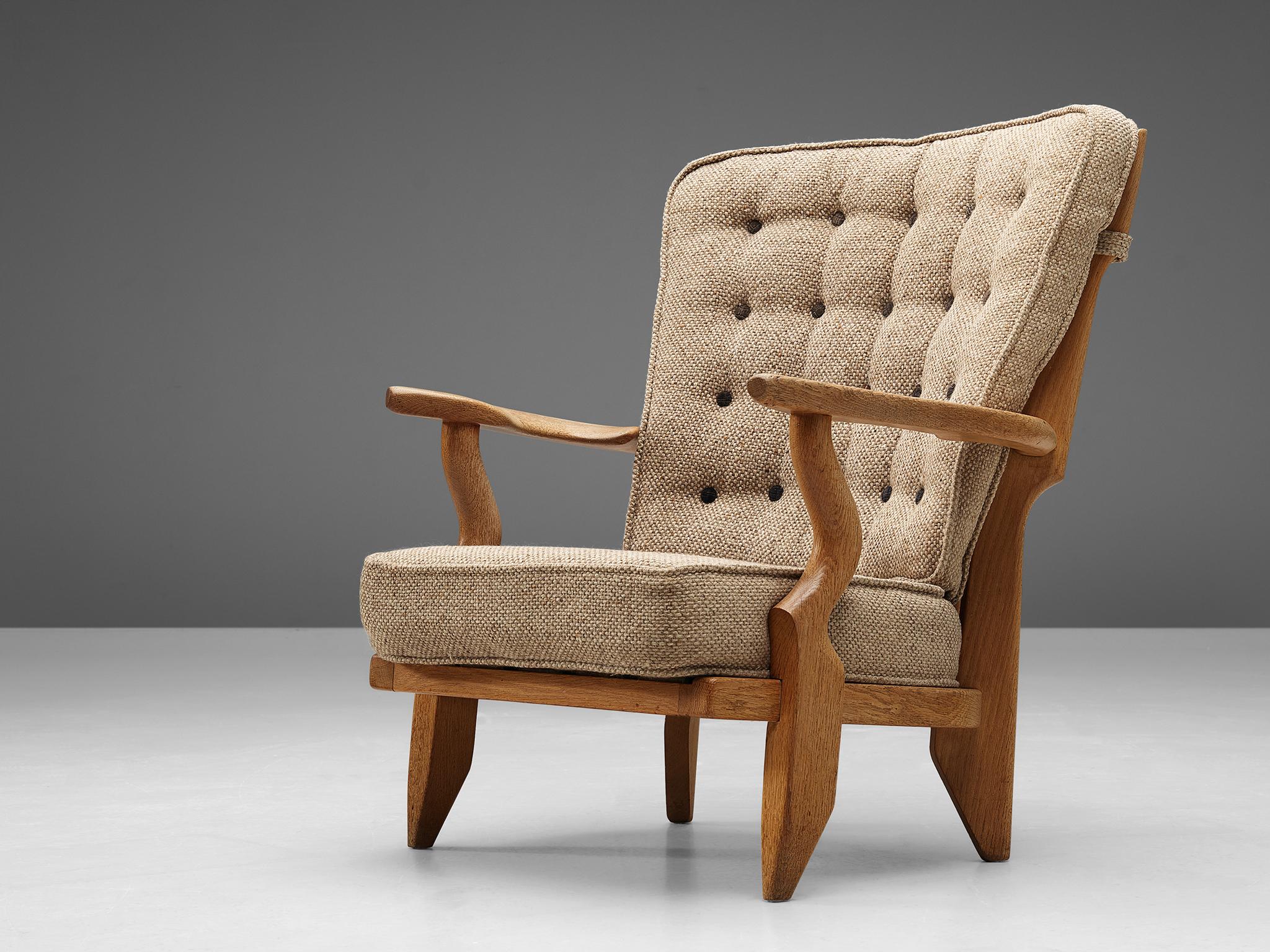 Mid-Century Modern Guillerme & Chambron 'Mid Repos' Lounge Chair