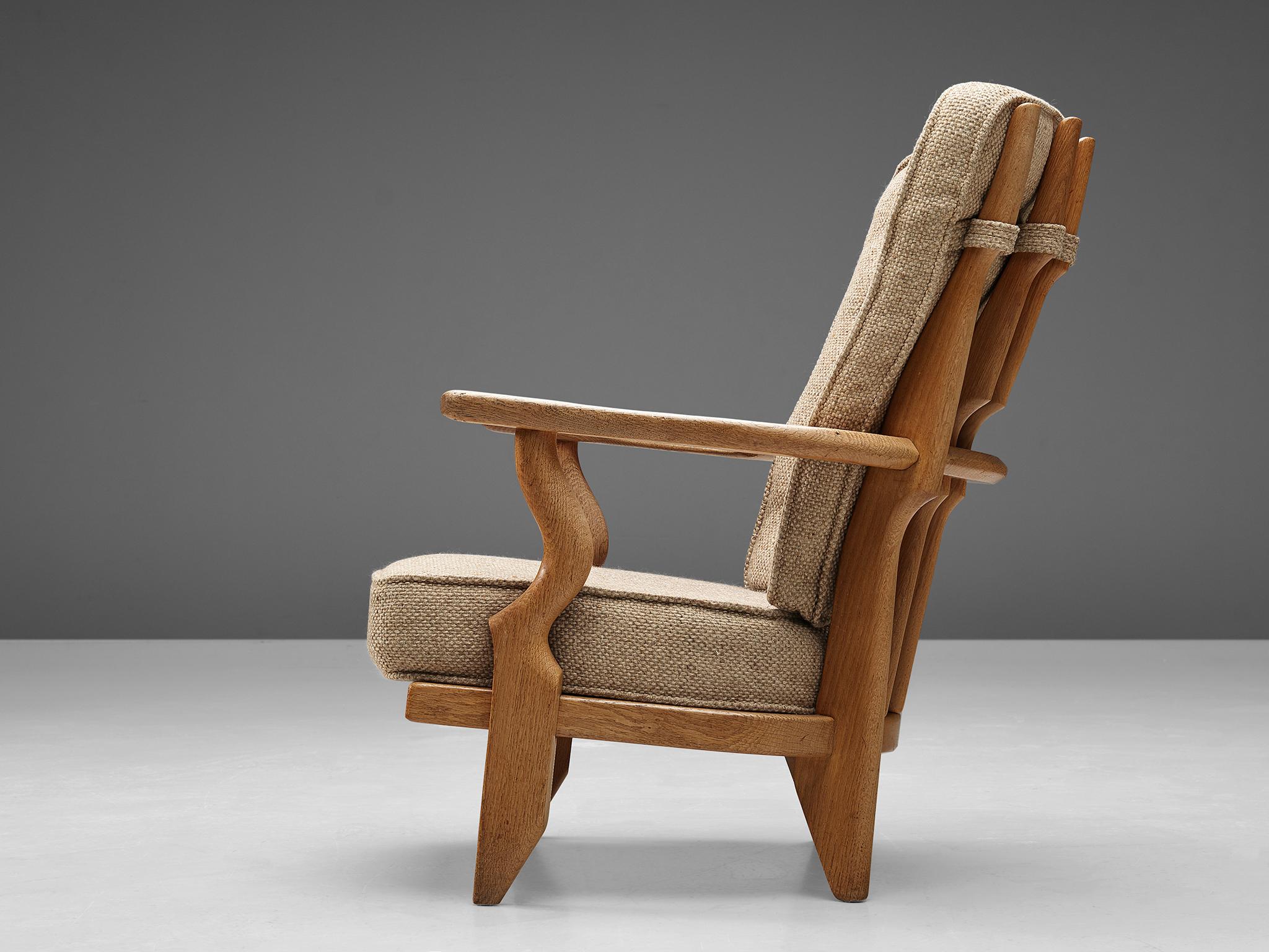 Guillerme & Chambron 'Mid Repos' Lounge Chair In Good Condition In Waalwijk, NL