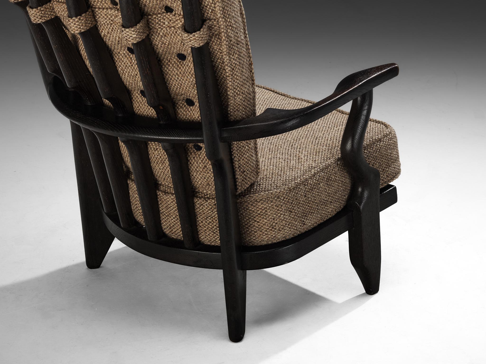 Chaise longue 'Mid Repos' de Guillerme et Chambron en Oak foncé Bon état - En vente à Waalwijk, NL
