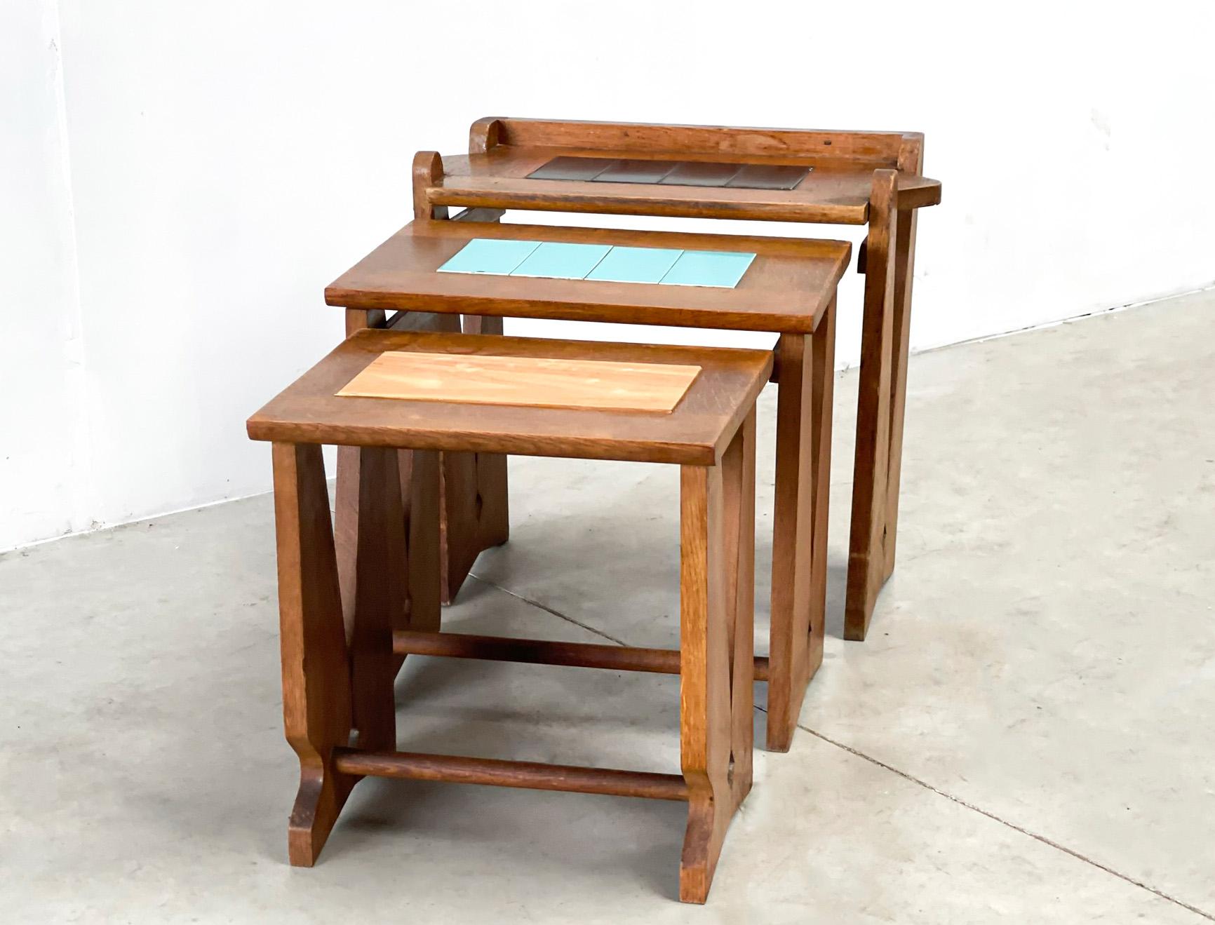 Mid-20th Century Guillerme & Chambron Nesting Tables
