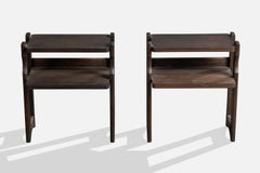 Guillerme & Chambron, Nightstands, Oak, France, 1960s