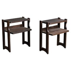 Guillerme & Chambron, Nightstands, Oak, France, 1960s