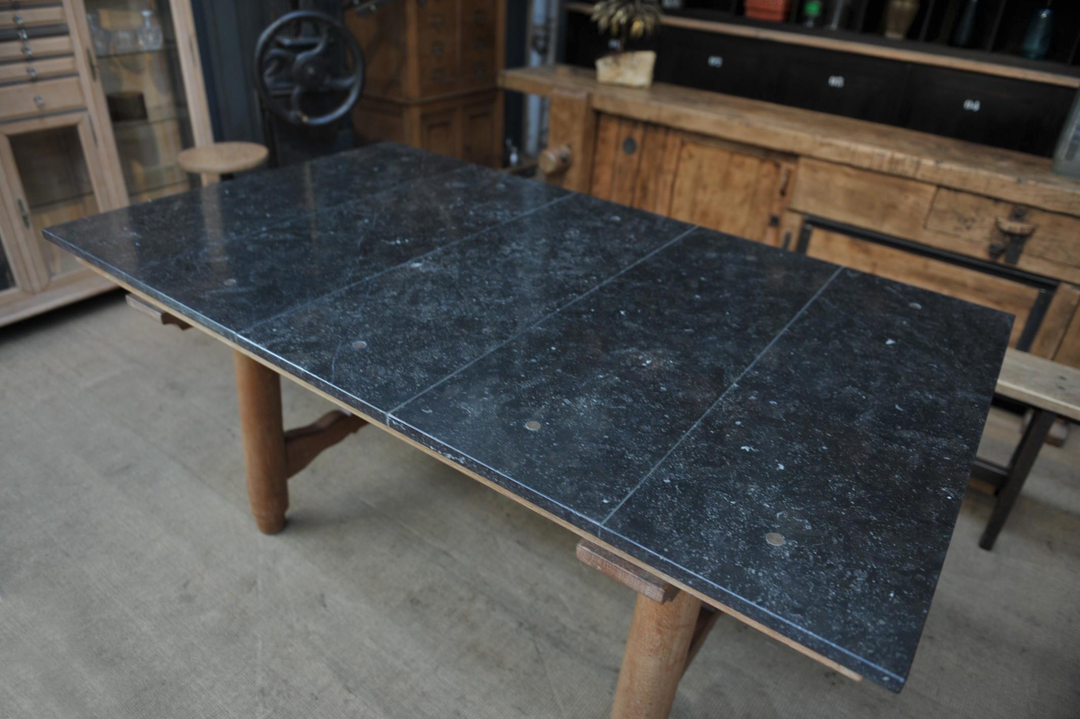 dark stone dining table
