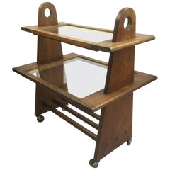 Guillerme & Chambron French Oak Drinking Trolley Edited by Votre Maison 1950