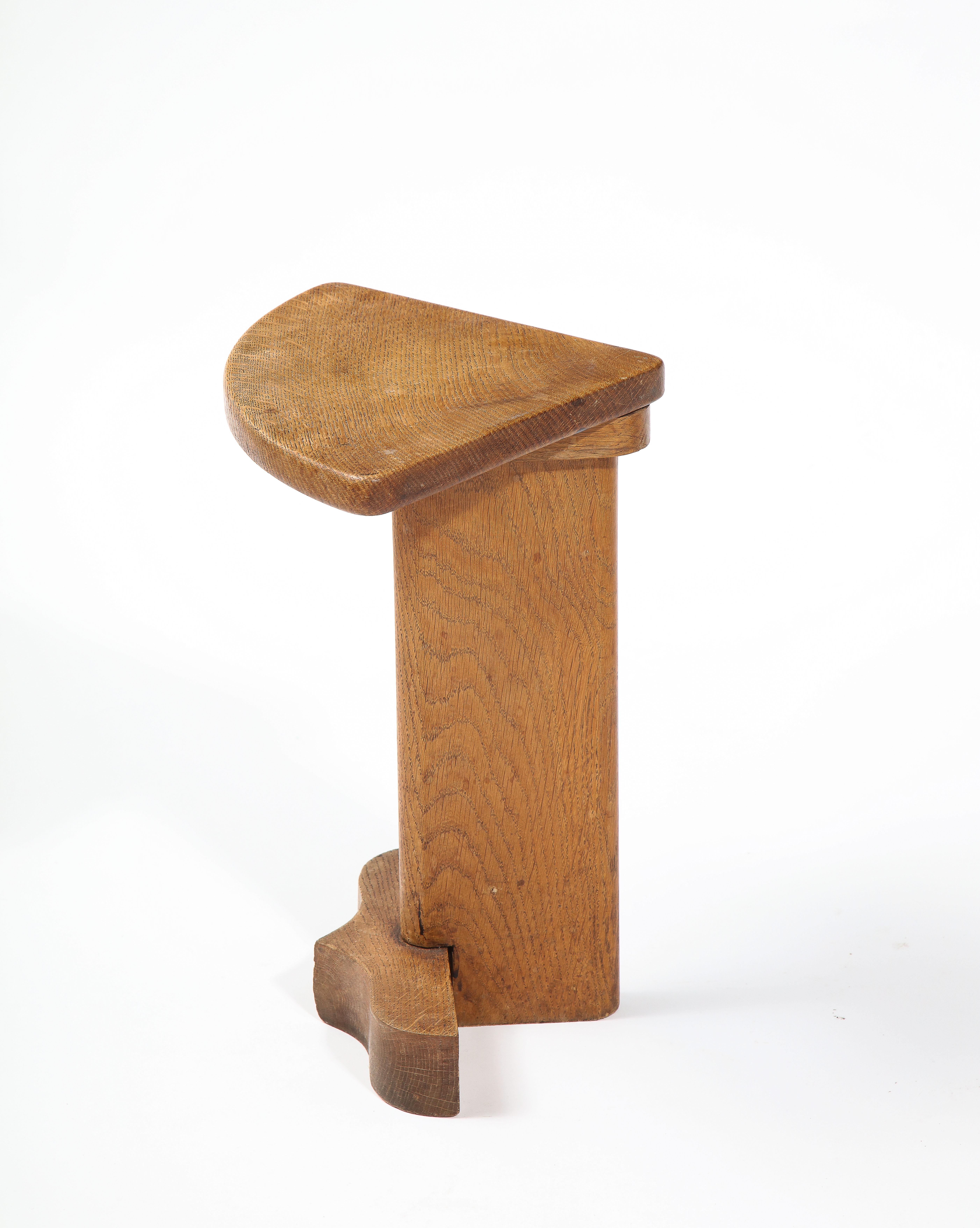 Guillerme & Chambron Oak Nesting Table Set, France 1960's For Sale 12