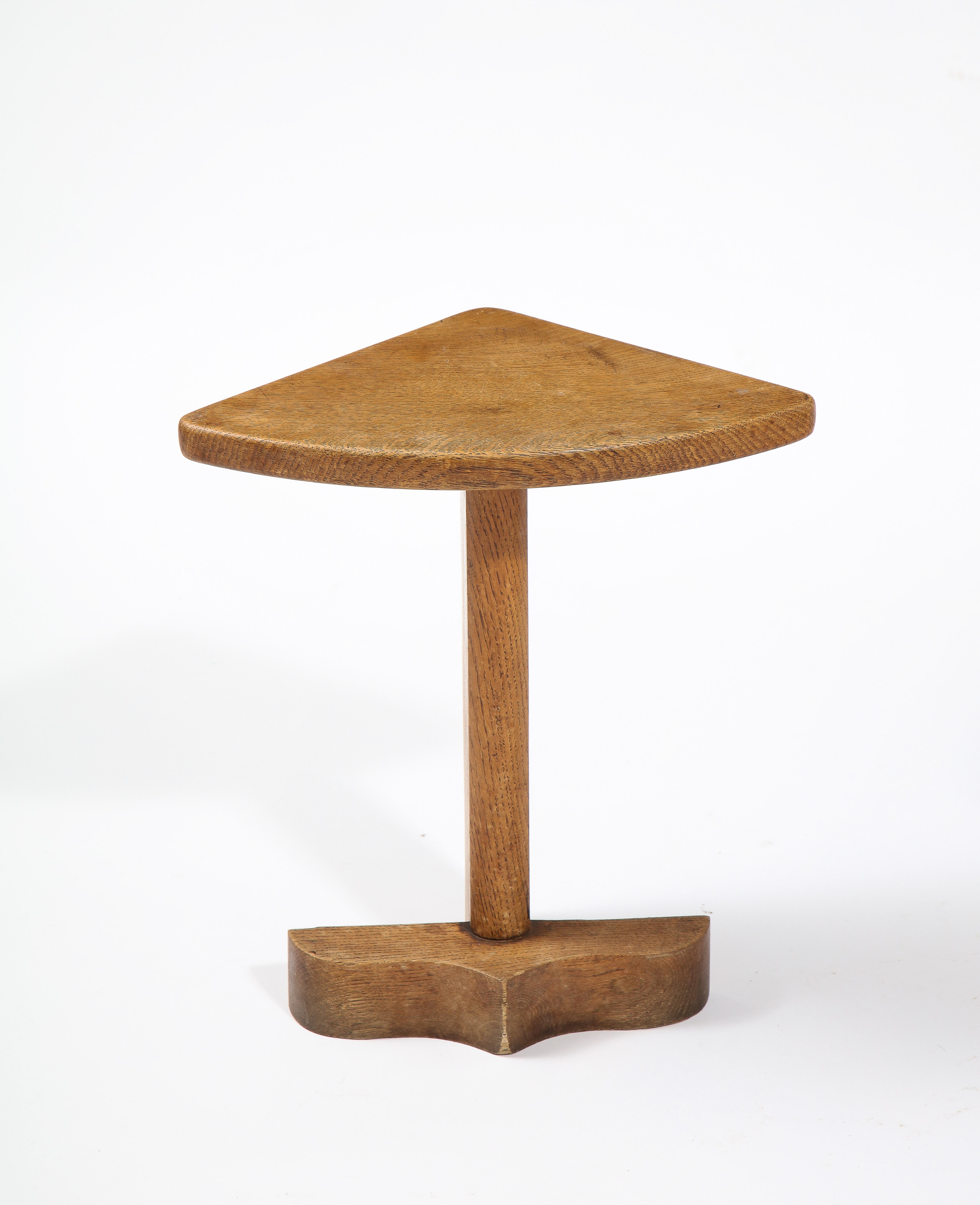 Guillerme & Chambron Oak Nesting Table Set, France 1960's For Sale 13