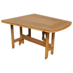 Guillerme & Chambron, Oak Table Model "Portefeuille." Edition Votre Maison