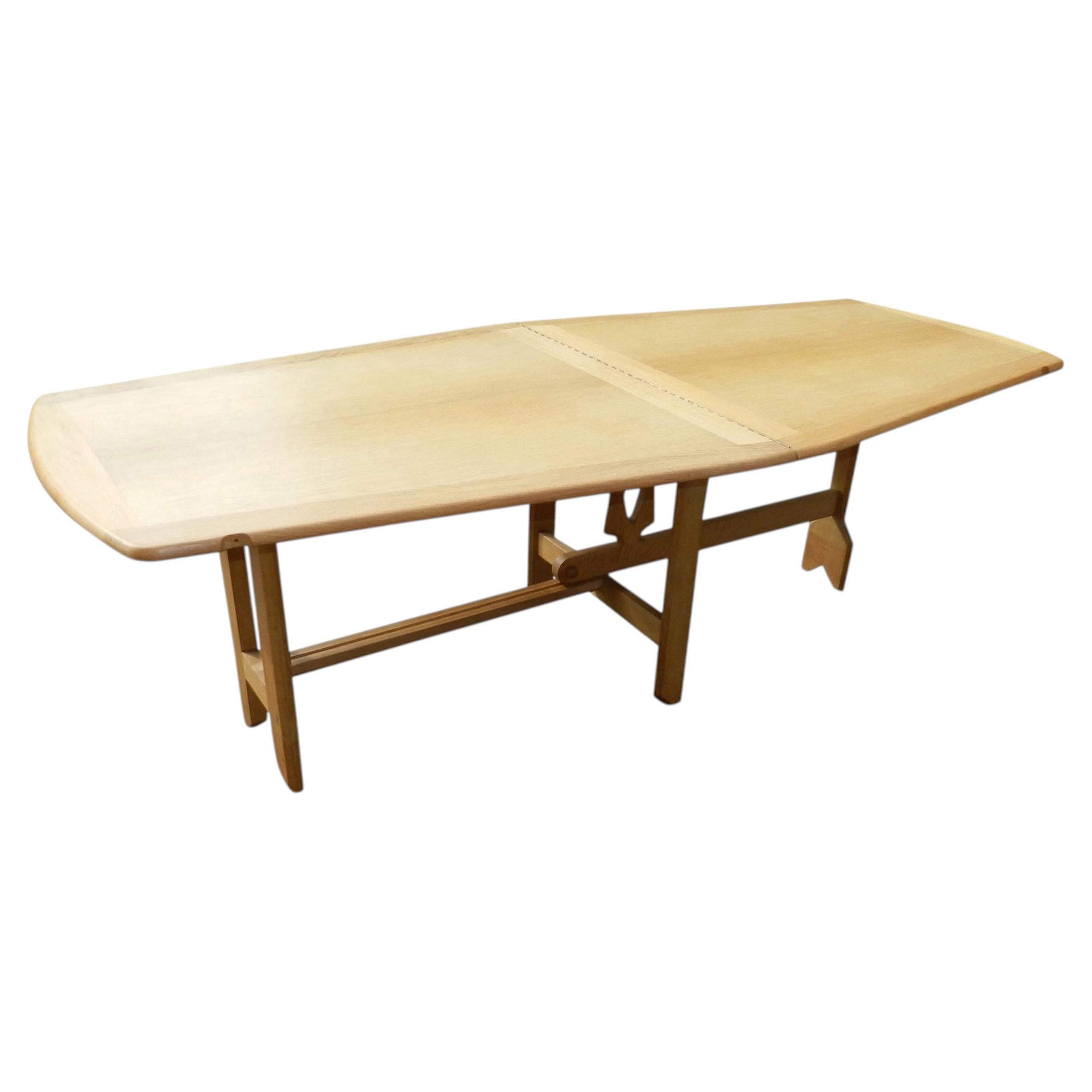 Guillerme & Chambron, Oak Table Model "Portefeuille." Edition Votre Maison