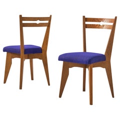 Guillerme & Chambron Pair of Dining Chairs in Oak