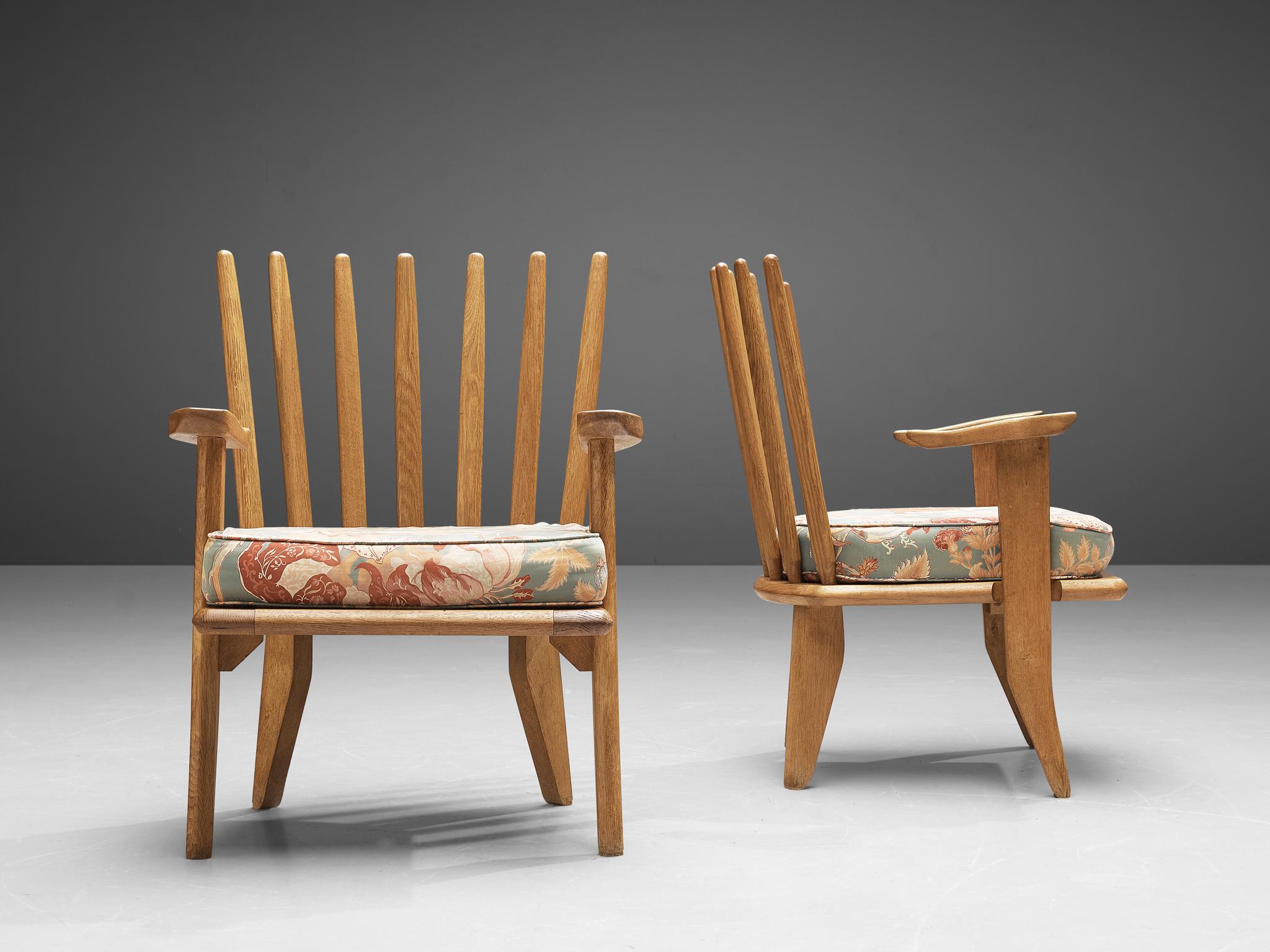 Listing for DL: Guillerme & Chambron set of four Lounge Chairs in Solid Oak 3