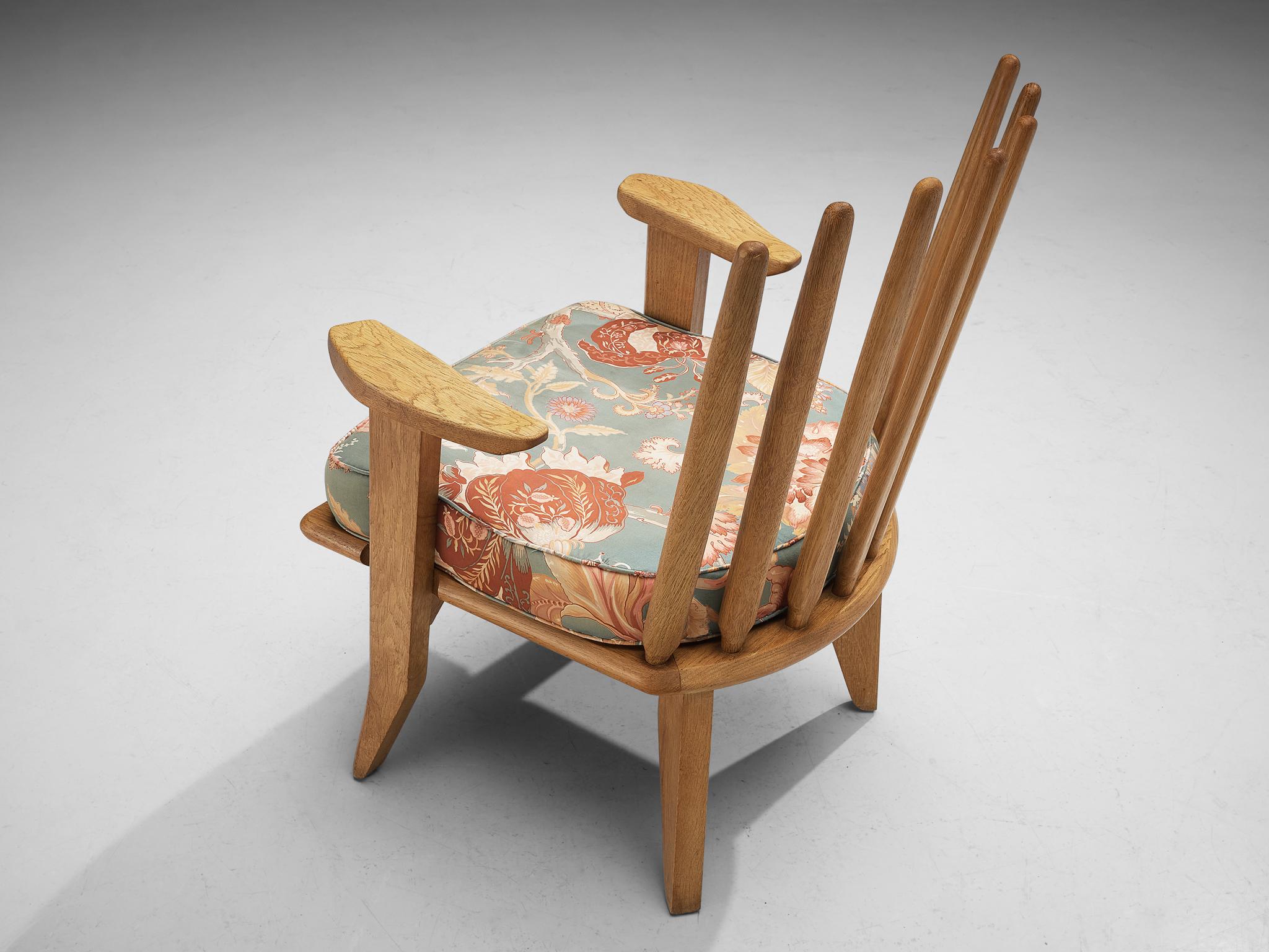 Fabric Listing for DL: Guillerme & Chambron set of four Lounge Chairs in Solid Oak